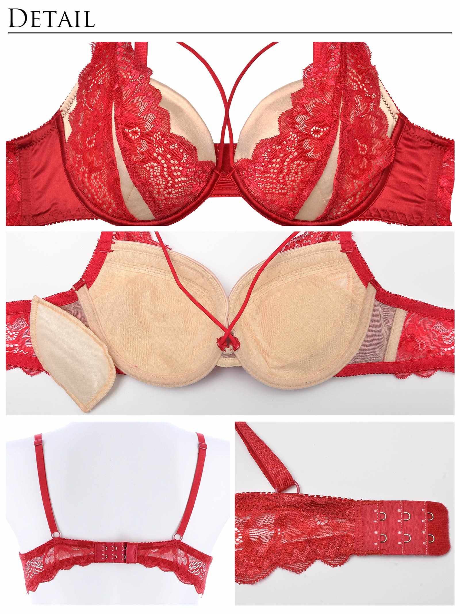 1/22新作!【Reinest】ロマンスハートレーシィブラジャー&バック透けTバックショーツ