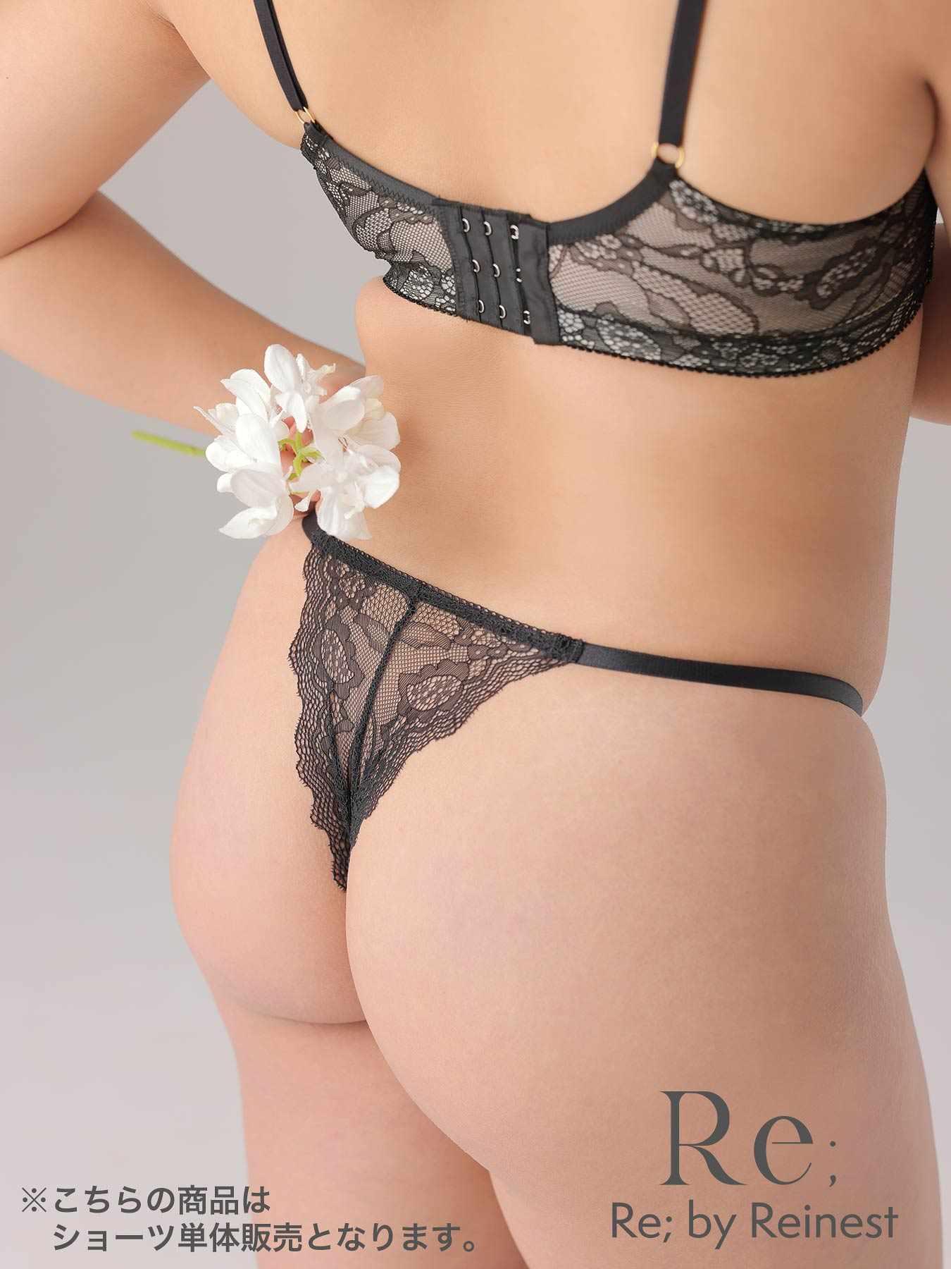【Re;by Reinest】ZERO BRA series Sheer Lacy T-back / シアーレーシィ単品Tバックショーツ - 【公式】247Lingerie