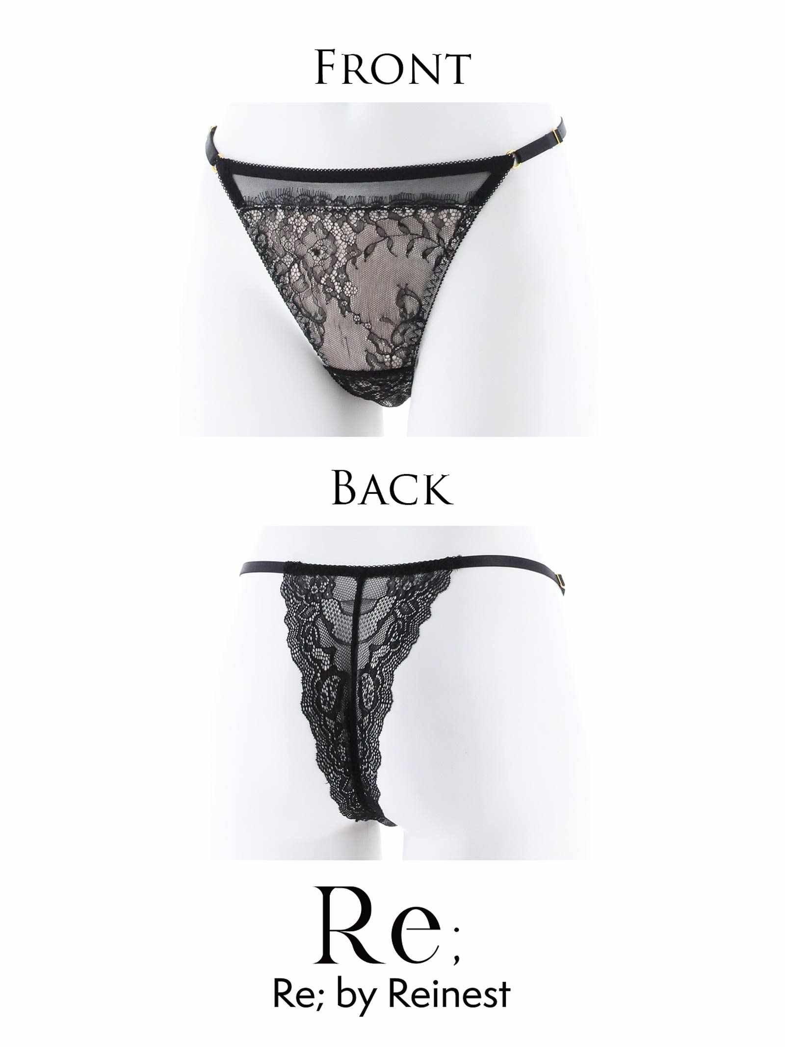 【Re;by Reinest】ZERO BRA series Sheer Lacy T-back / シアーレーシィ単品Tバックショーツ - 【公式】247Lingerie
