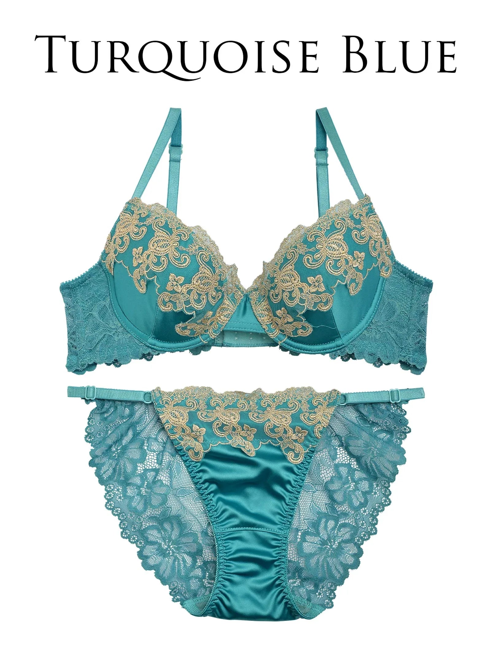 【Reinest】グロッシーダマスクフラワーブラジャー&バック透けフルバックショーツ - 【公式】247Lingerie
