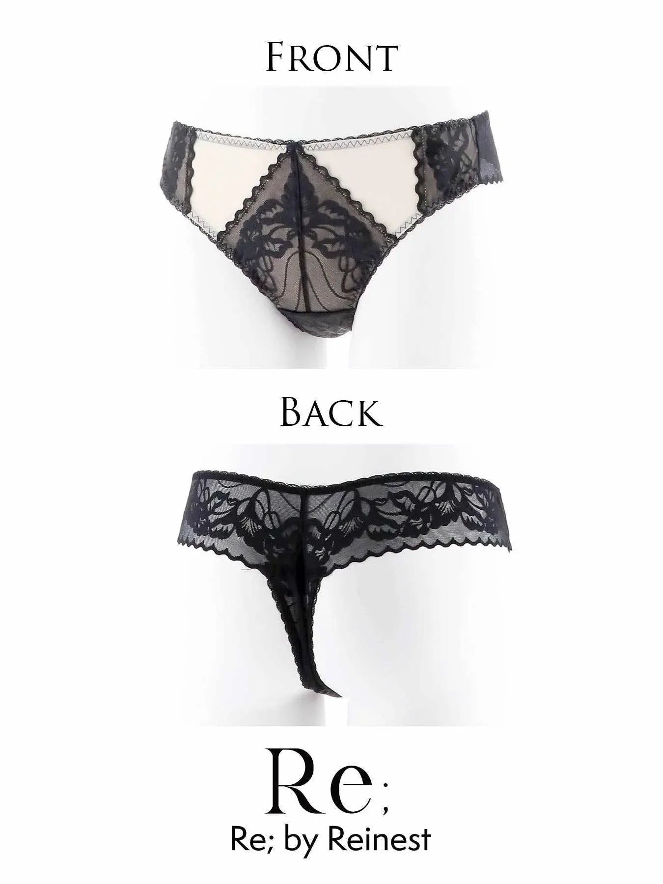 【Re;by Reinest】ZERO BRA series Nudy Lace T-back/ヌーディーレース単品Tバックショーツ - 【公式】247Lingerie