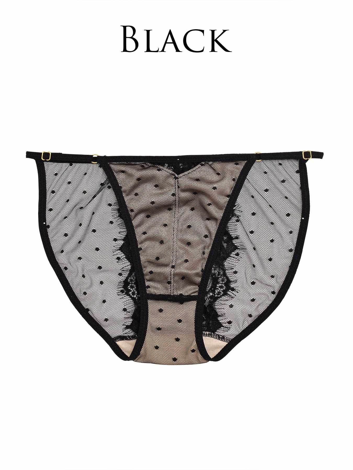 【Re;by Reinest】Dot Sheer Lace Shorts / ドットシアーレース単品フルバックショーツ