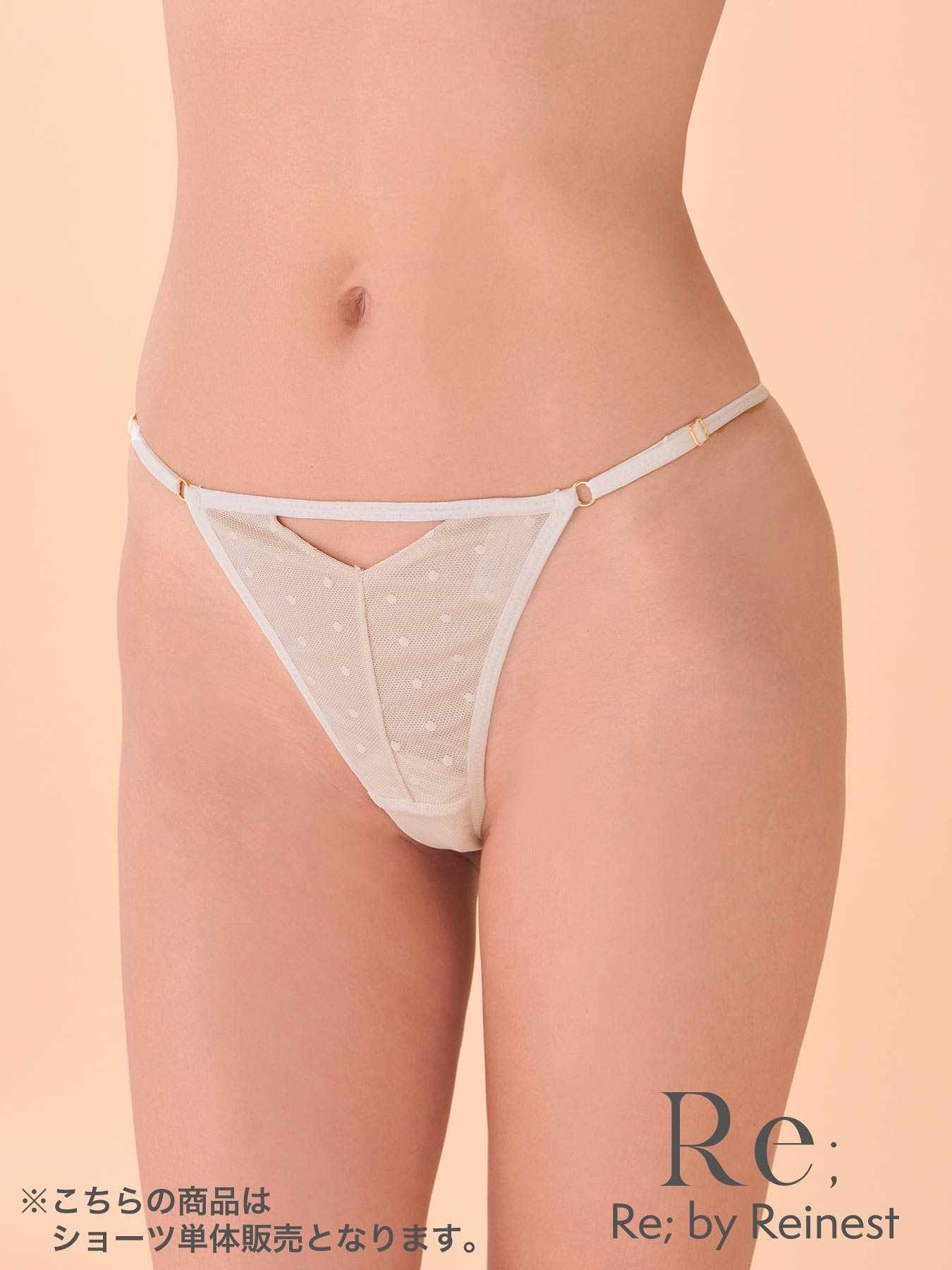 【Re;by Reinest】Dot Sheer Lace T-back / ドットシアーレース単品Tバックショーツ