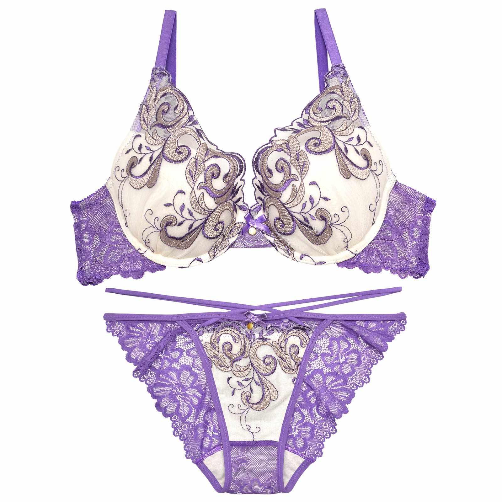 【Reinest】クラシカルアイビーブラジャー&バック透けフルバックショーツ - 【公式】247Lingerie