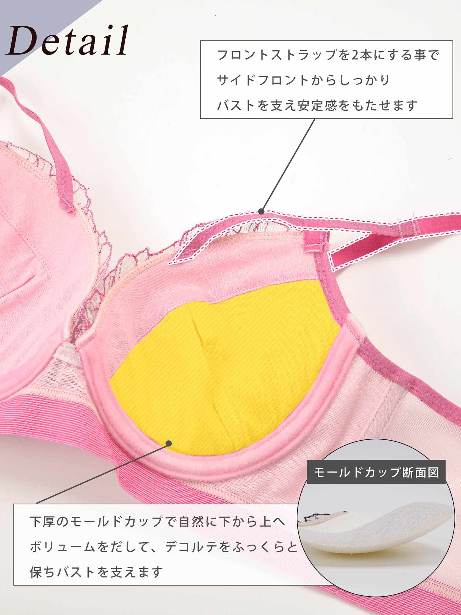 【Re;by Reinest】【GHサイズ】ボタニカルリュクスフラワーブラジャー