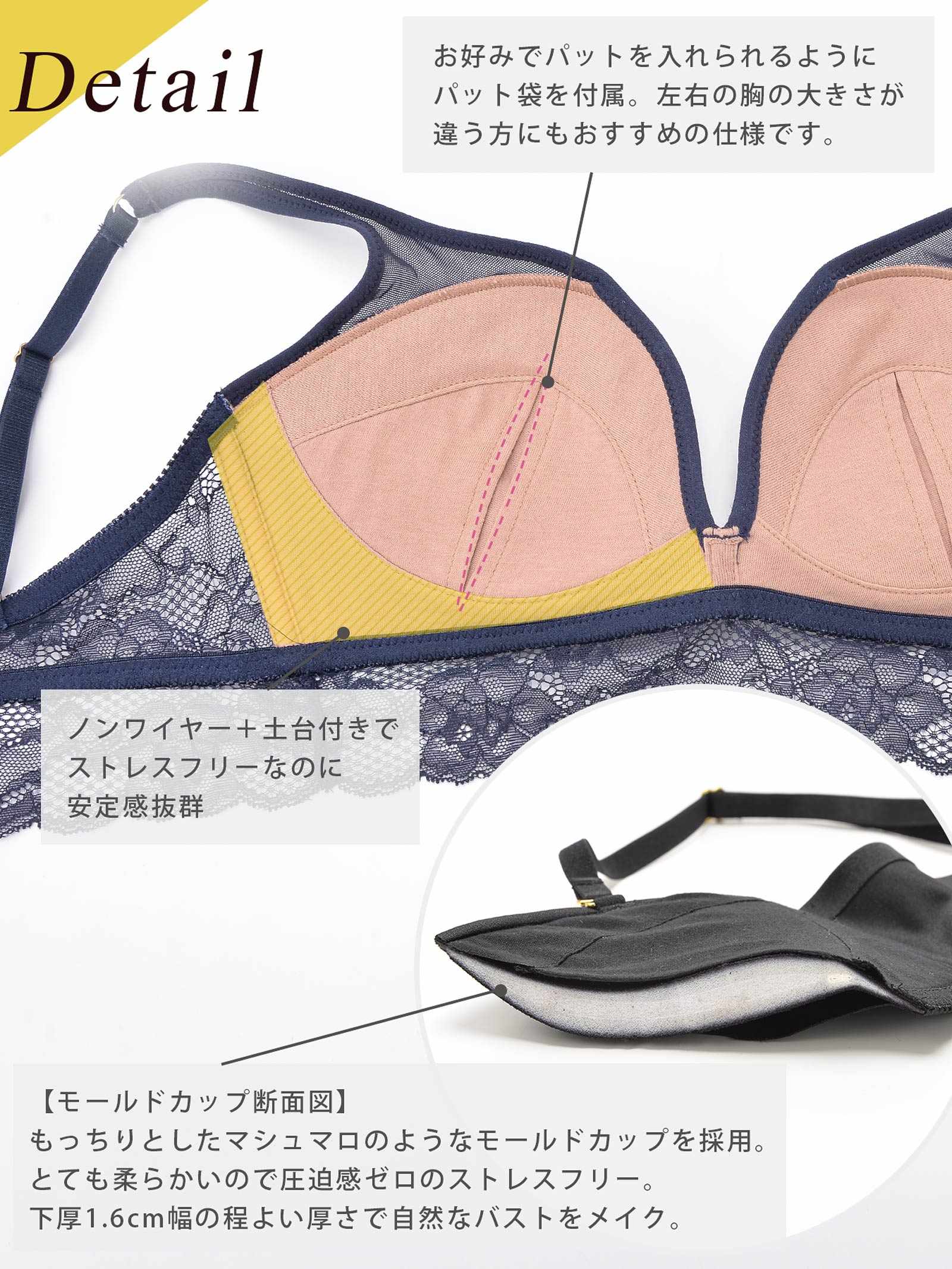 【Re;by Reinest】【A-Fサイズ】Hold Up Lacy BRA/ホールドアップレーシー単品ブラジャー