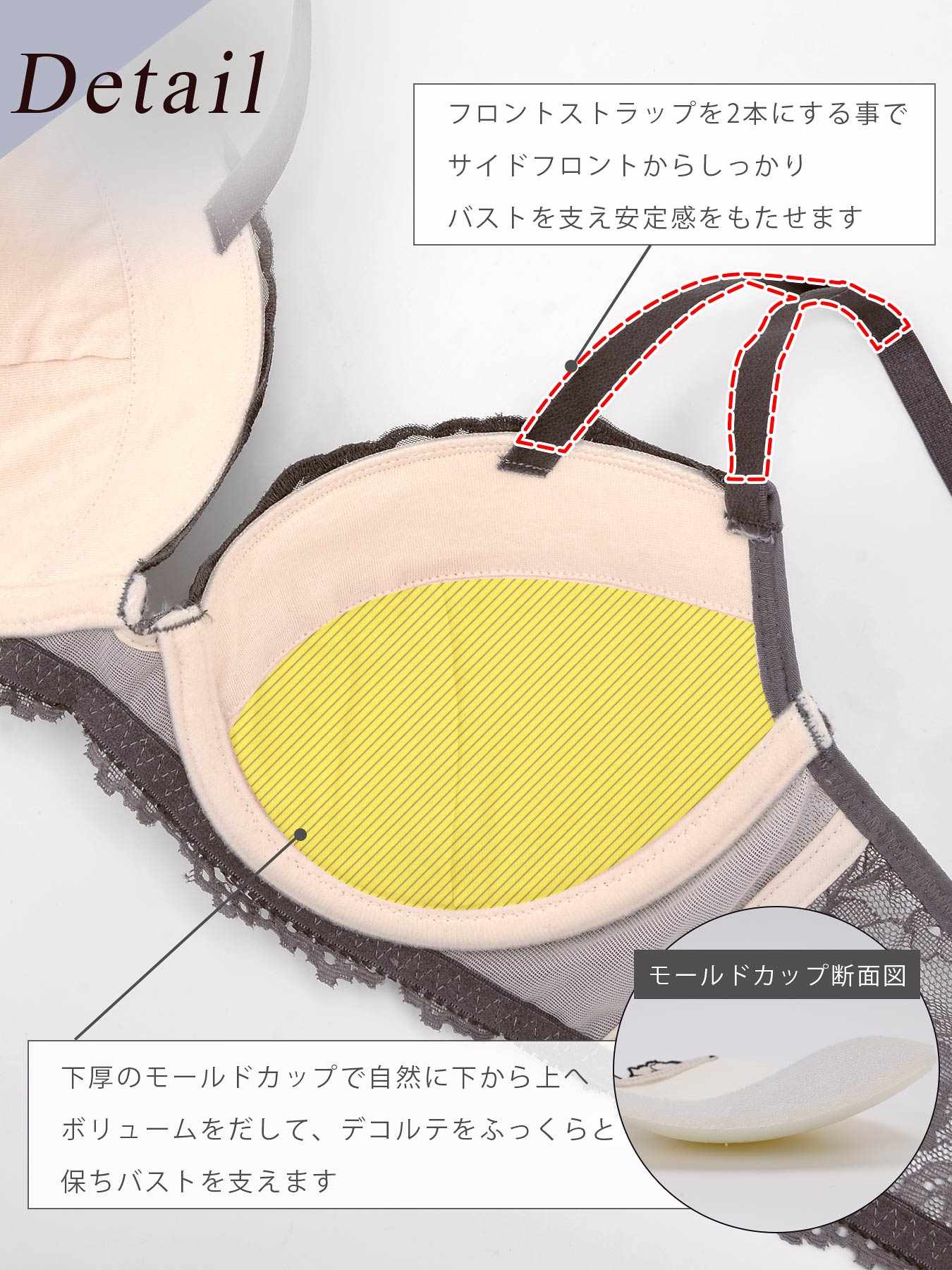 【Re;by Reinest】【A-Fサイズ】Luxe Lacy BRA / リュクスレーシィ単品ブラジャー