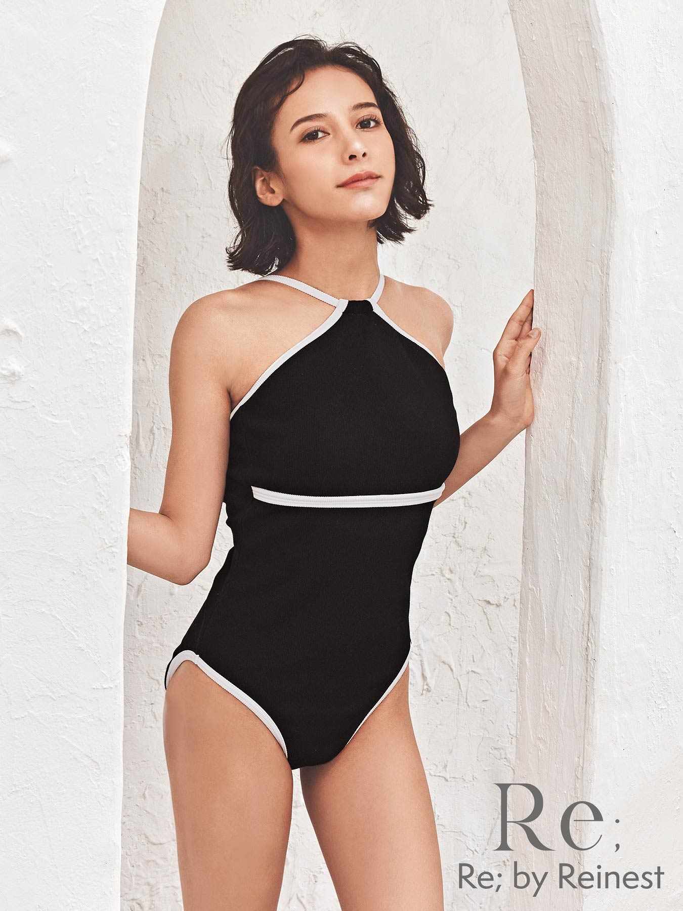 【Re;by Reinest】Bi color rib swim wear/バイカラーリブスイムウェア - 【公式】247Lingerie