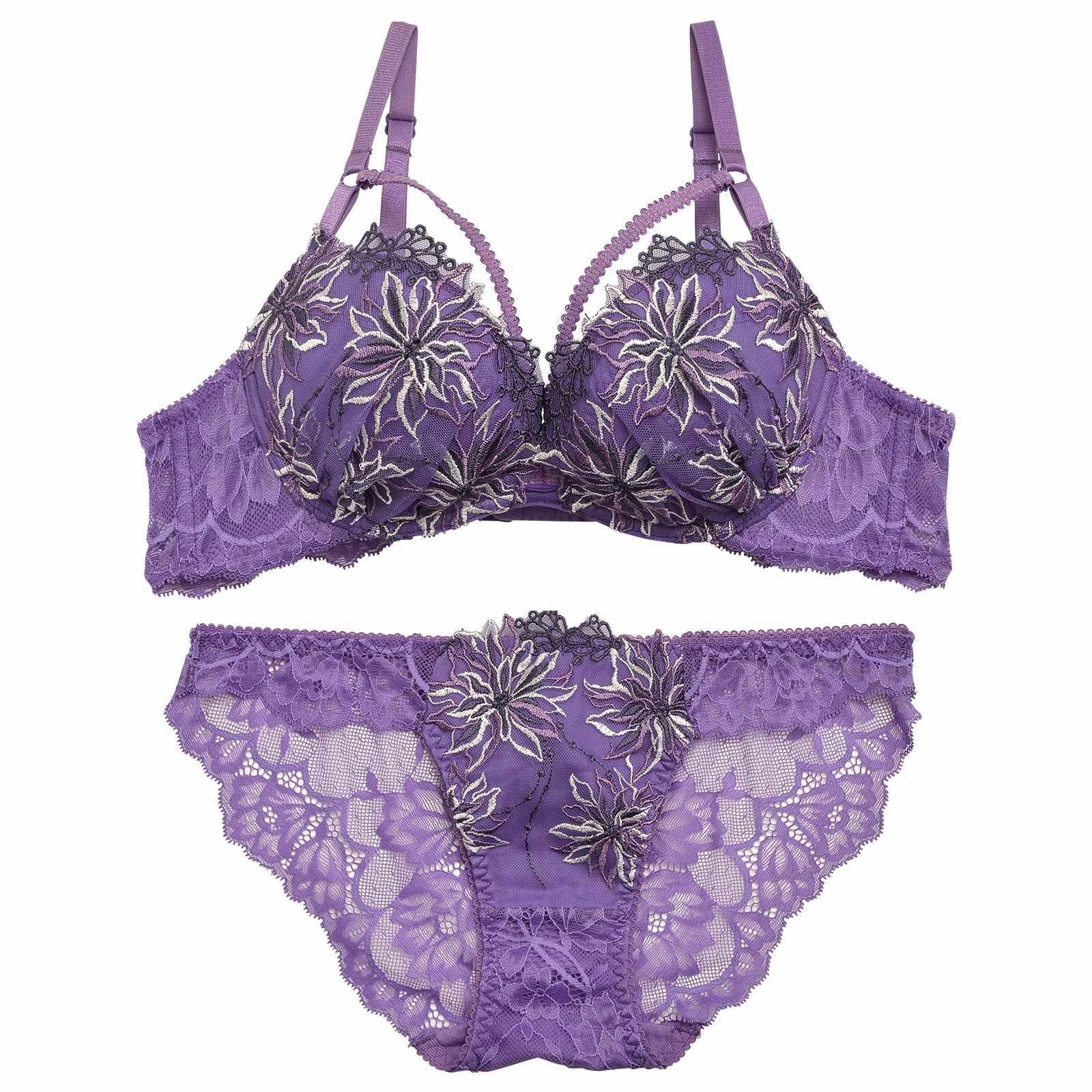 【Reinest】センシュアルビビッドフラワーブラジャー&バック透けフルバックショーツ - 【公式】247Lingerie