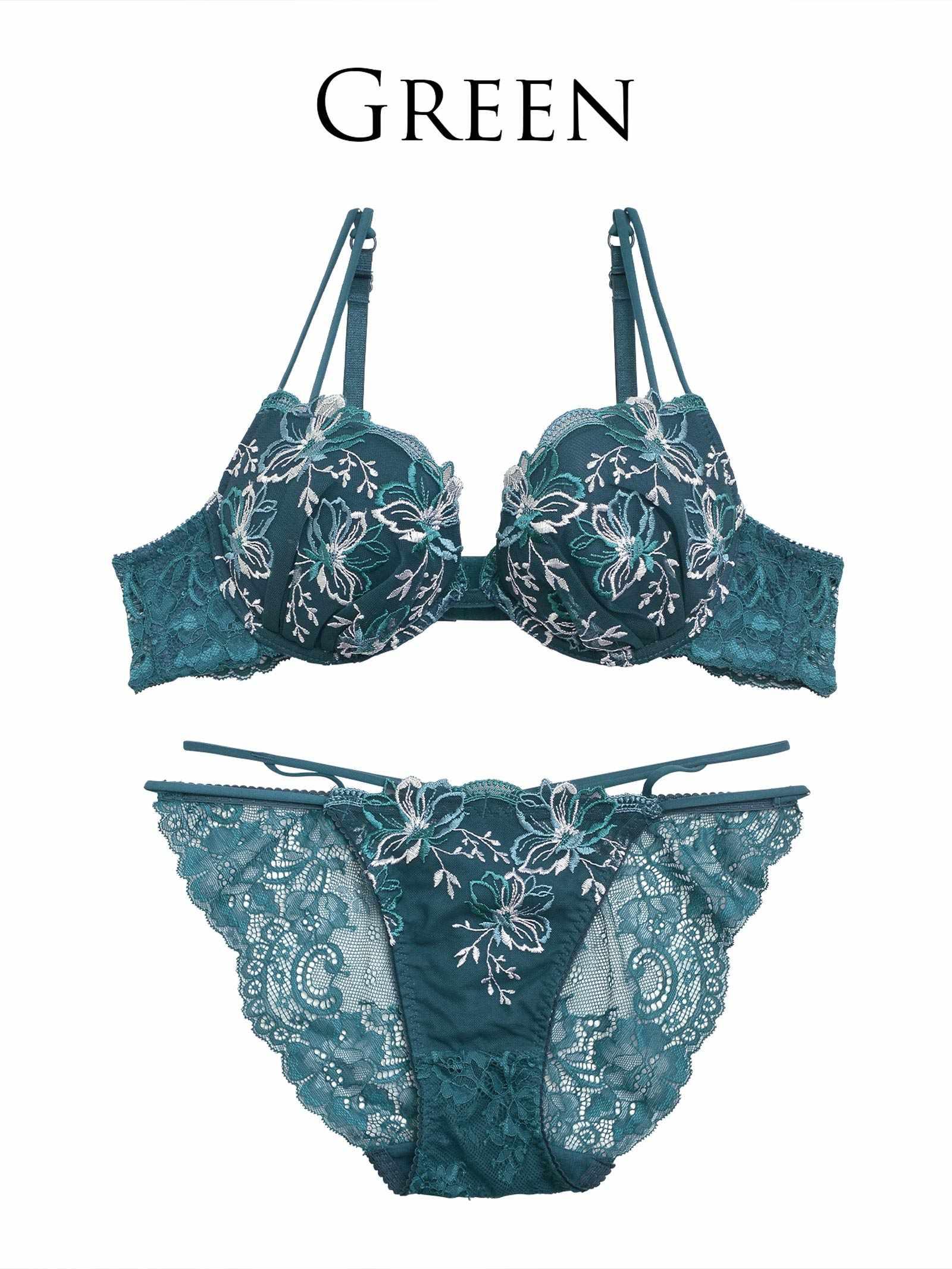 【永尾まりや着用】【Reinest】オアシスフラワーストリングブラジャー&バック透けフルバックショーツ - 【公式】247Lingerie