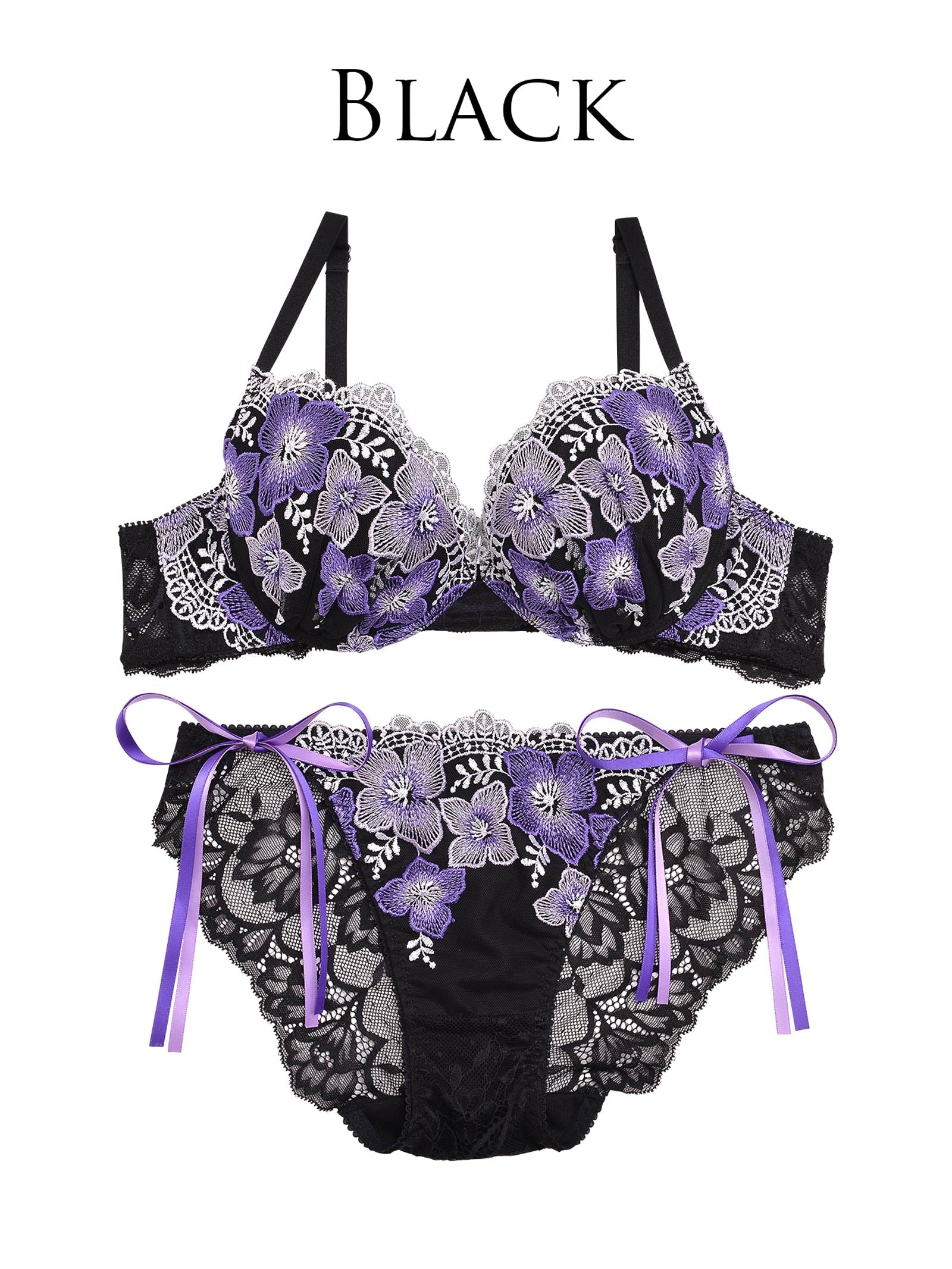 6/28新作!【Reinest】フレグラントベルフラワーブラジャー&サイド紐バック透けフルバックショーツ