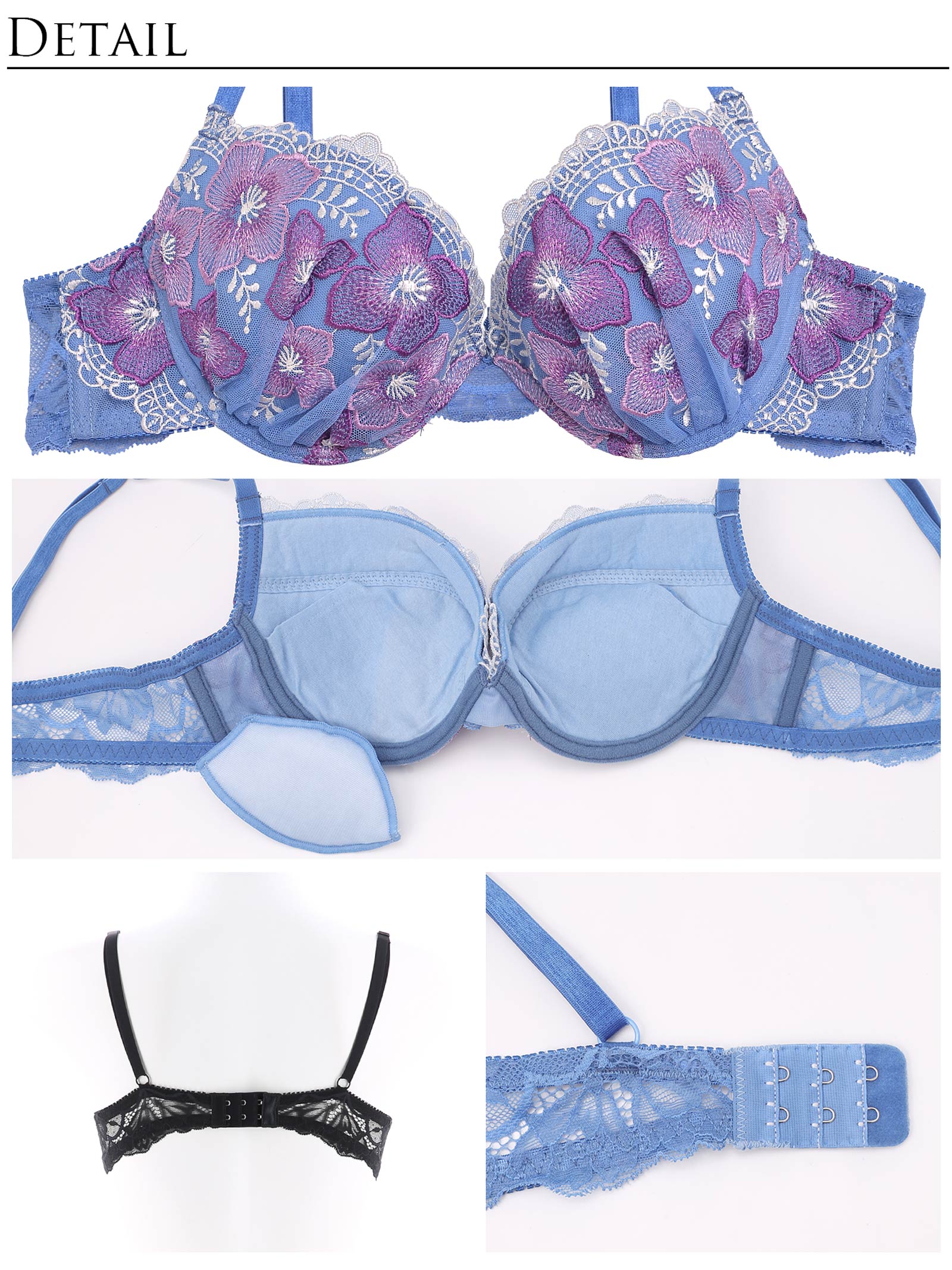 6/28新作!【Reinest】フレグラントベルフラワーブラジャー&サイド紐バック透けフルバックショーツ