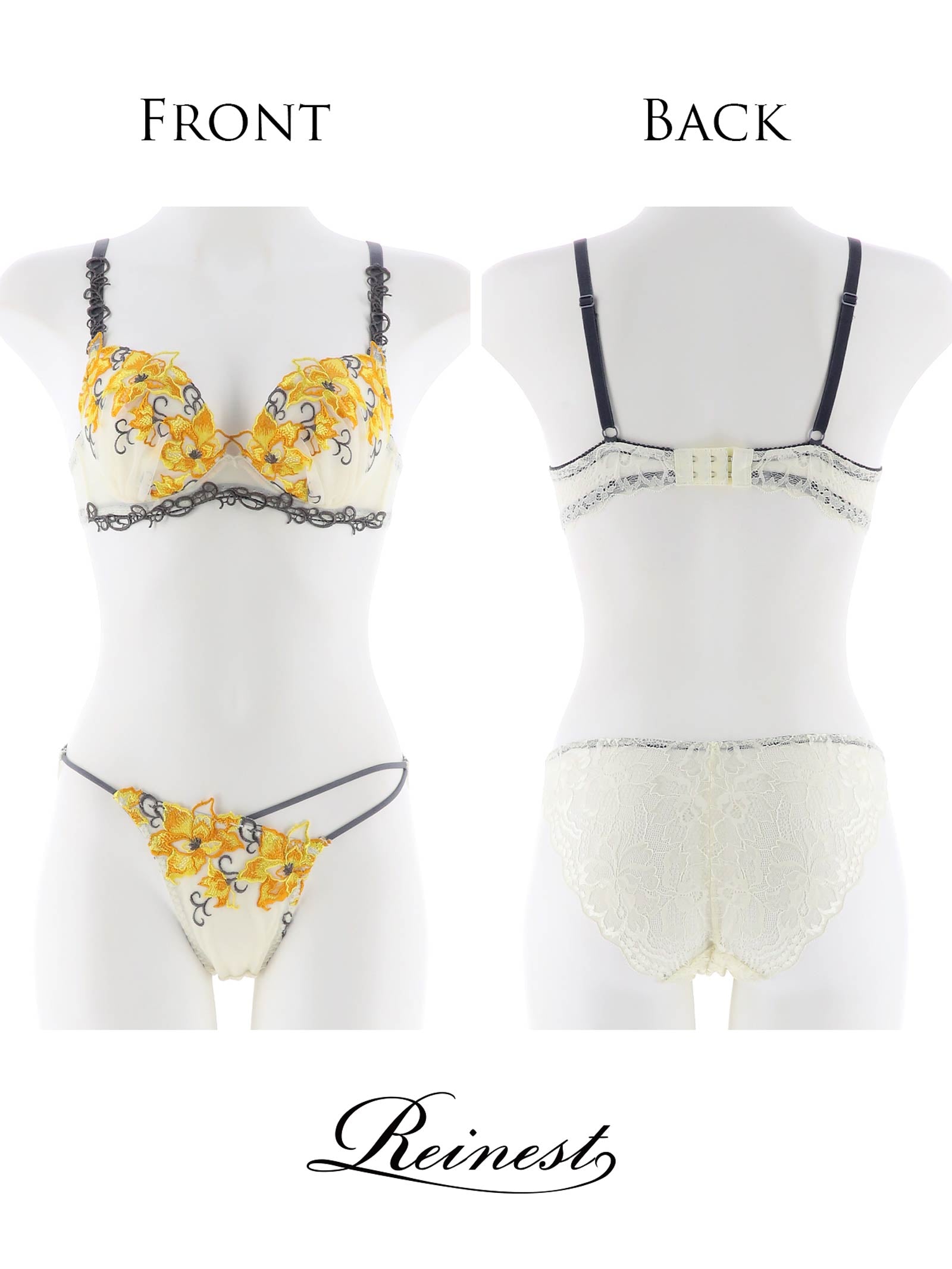 7/24新作!三上悠亜着用【Reinest】ビューティフルクレマチスブラジャー&バック透けフルバックショーツ
