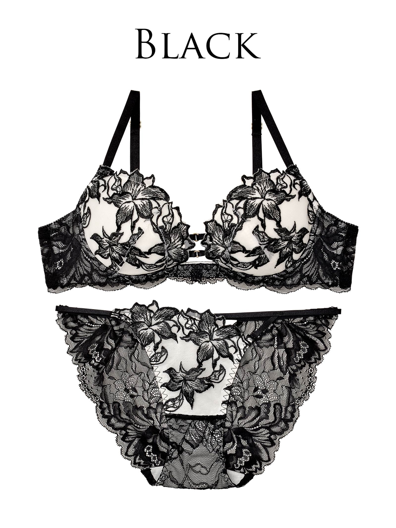 【Reinest】ラフィネアマリリスブラジャー&バック透けフルバックショーツ - 【公式】247Lingerie