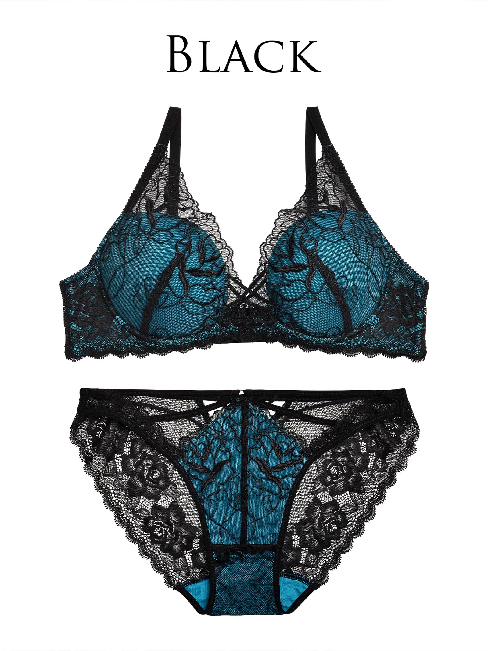 3/6新作!【Reinest】エレガンスシアーストリングブラジャー&バック透けフルバックショーツ