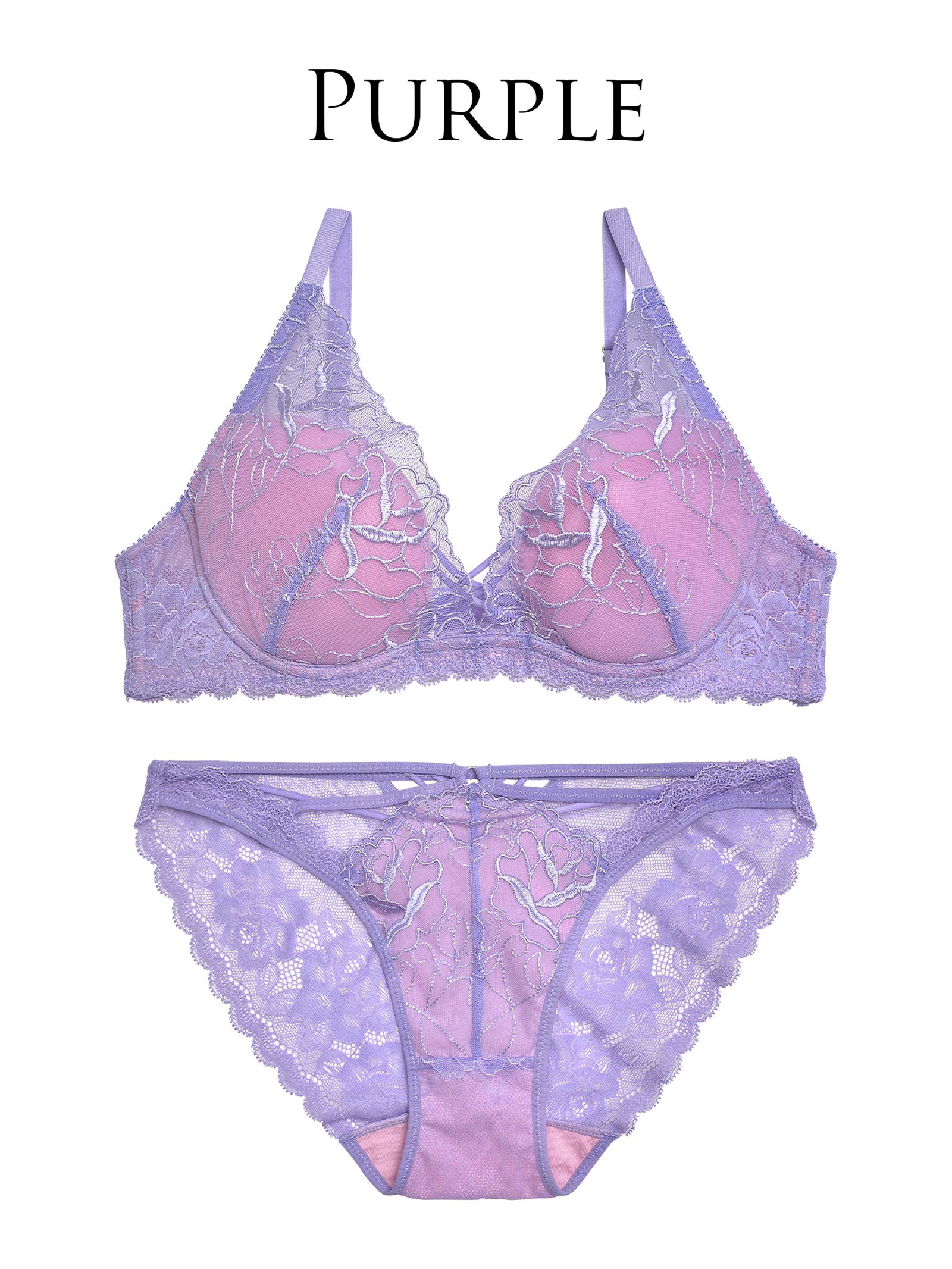 3/6新作!【Reinest】エレガンスシアーストリングブラジャー&バック透けフルバックショーツ