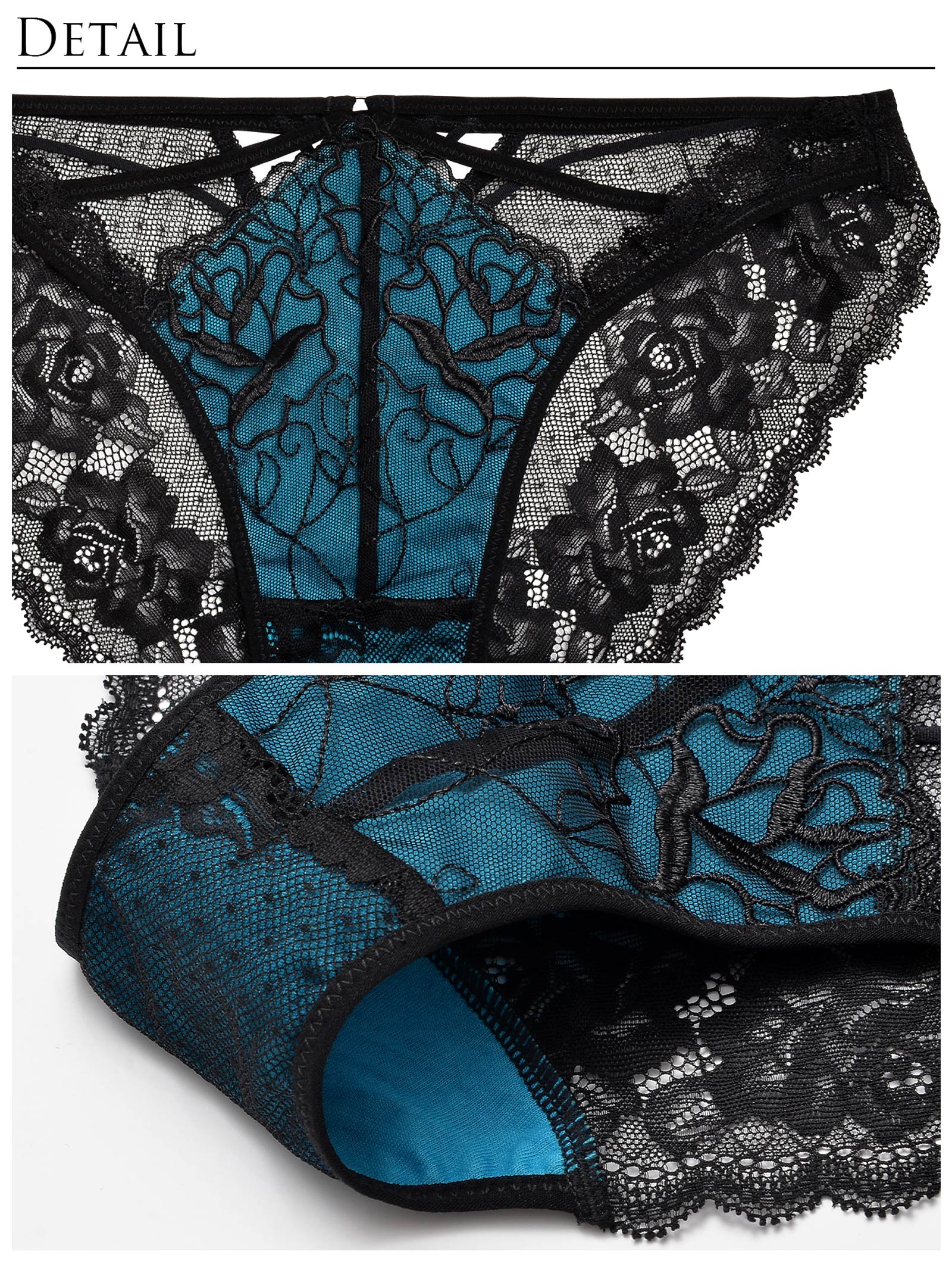 3/6新作!【Reinest】エレガンスシアーストリングブラジャー&バック透けフルバックショーツ