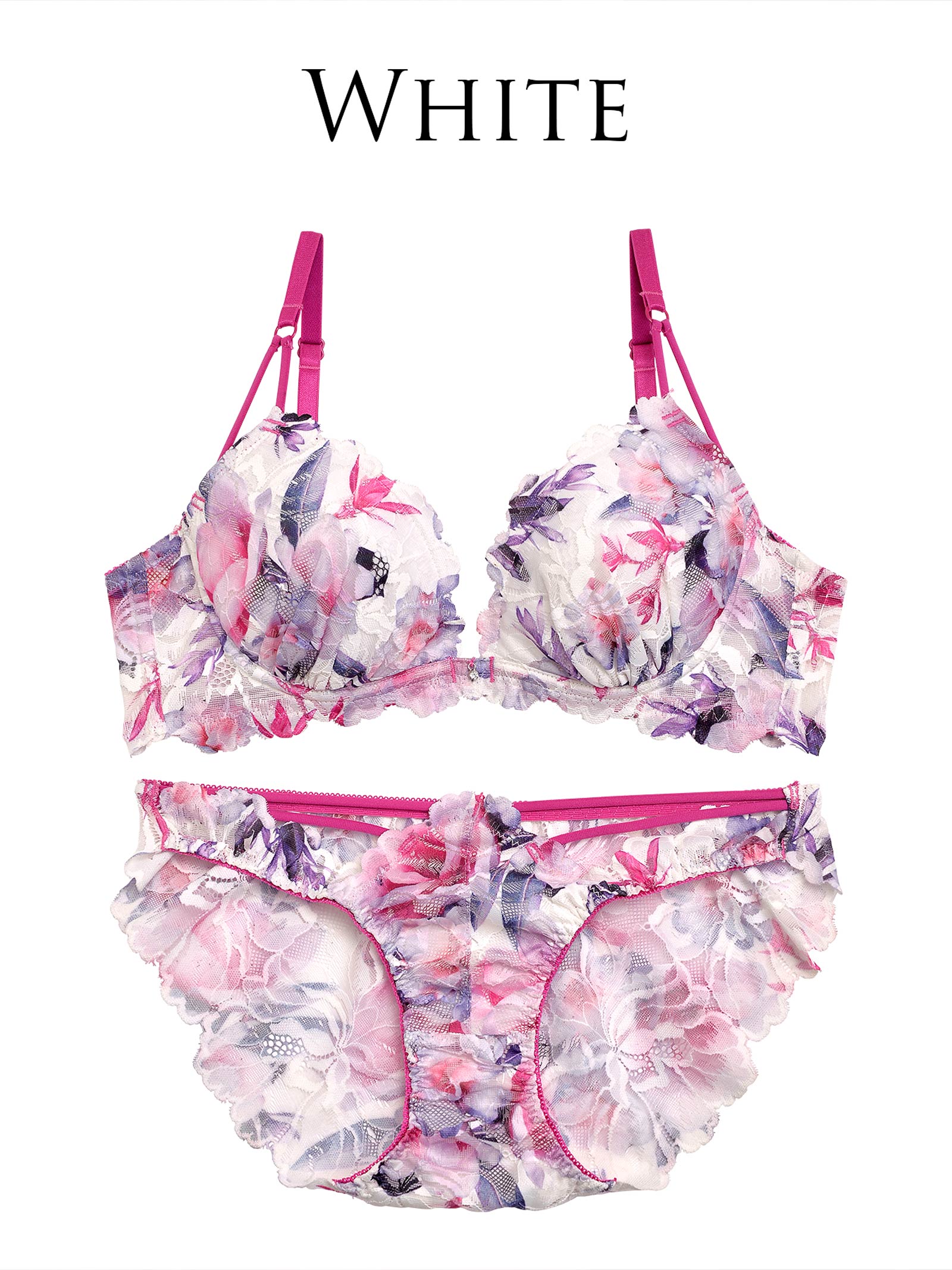 【永尾まりや着用】【Reinest】ドレッシーフラワーリッチブラジャー&バック透けフルバックショーツ - 【公式】247Lingerie