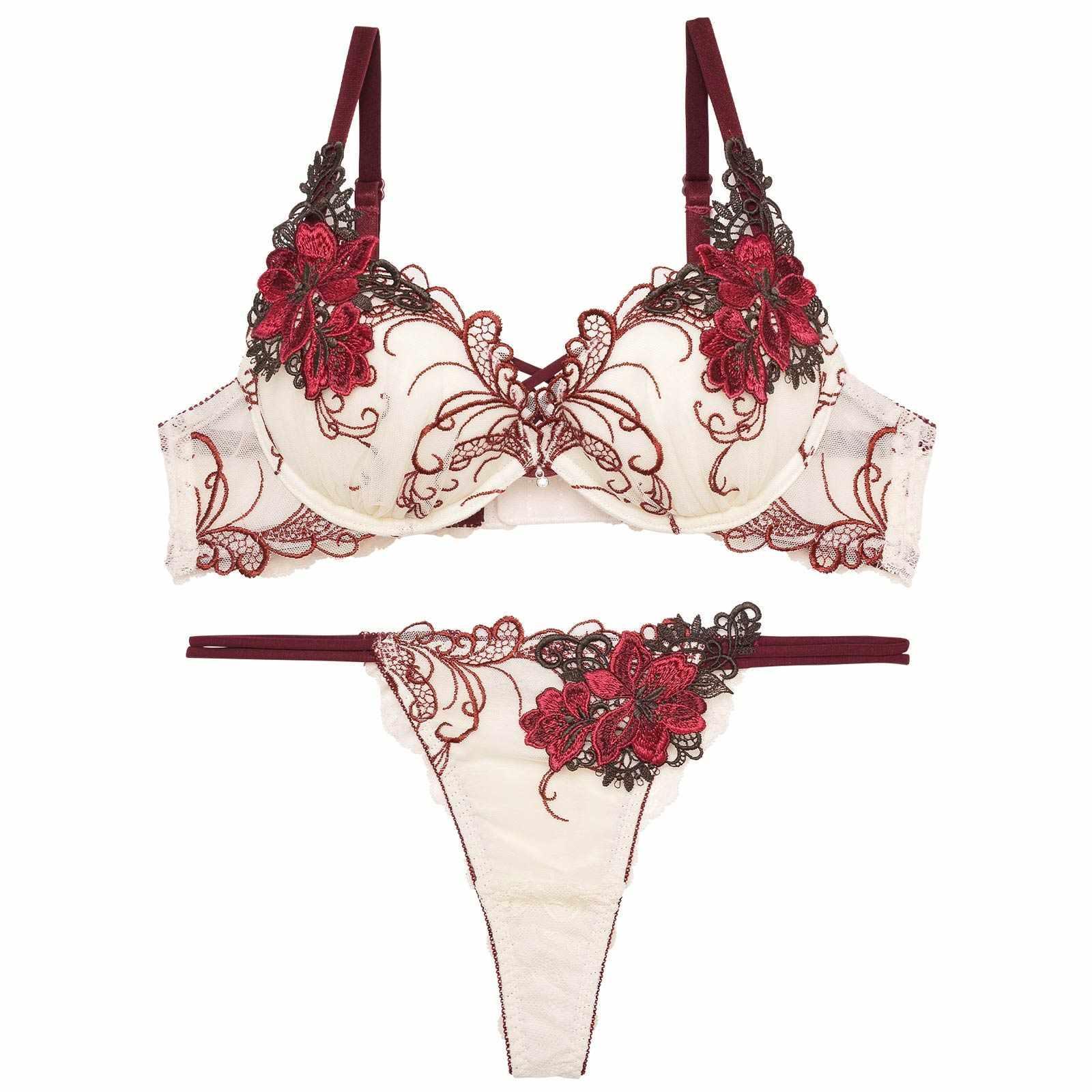 1/17再販!【Reinest】ロイヤルフラワーモチーフブラジャー&バック透けTバックショーツ - 【公式】247Lingerie