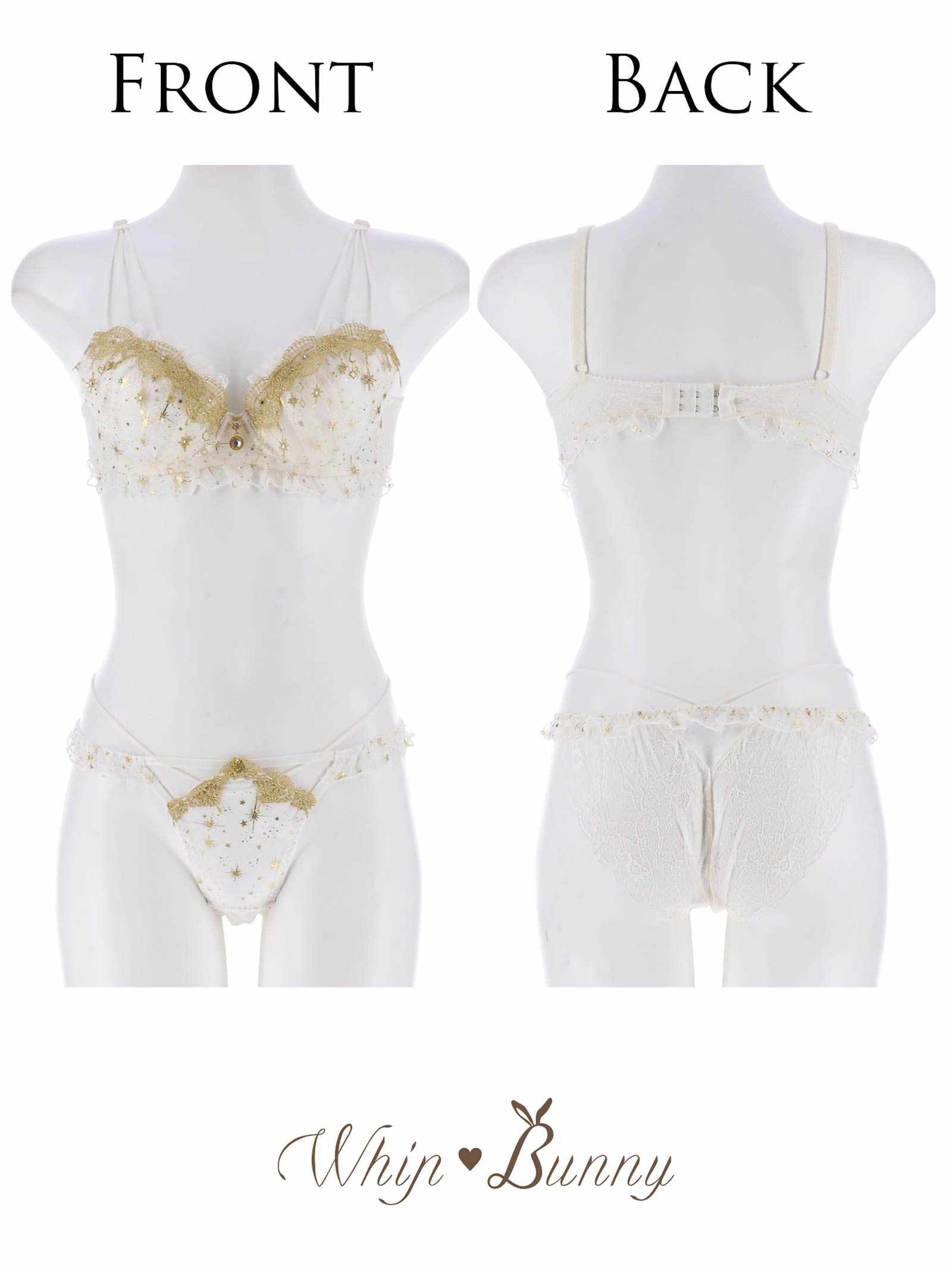 11/13新作!【明日花キララプロデュース/WhipBunny】Romantic Etoile Bra&Shorts/OffWhite ロマンティックエトワールブラ＆ショーツ/オフホワイト