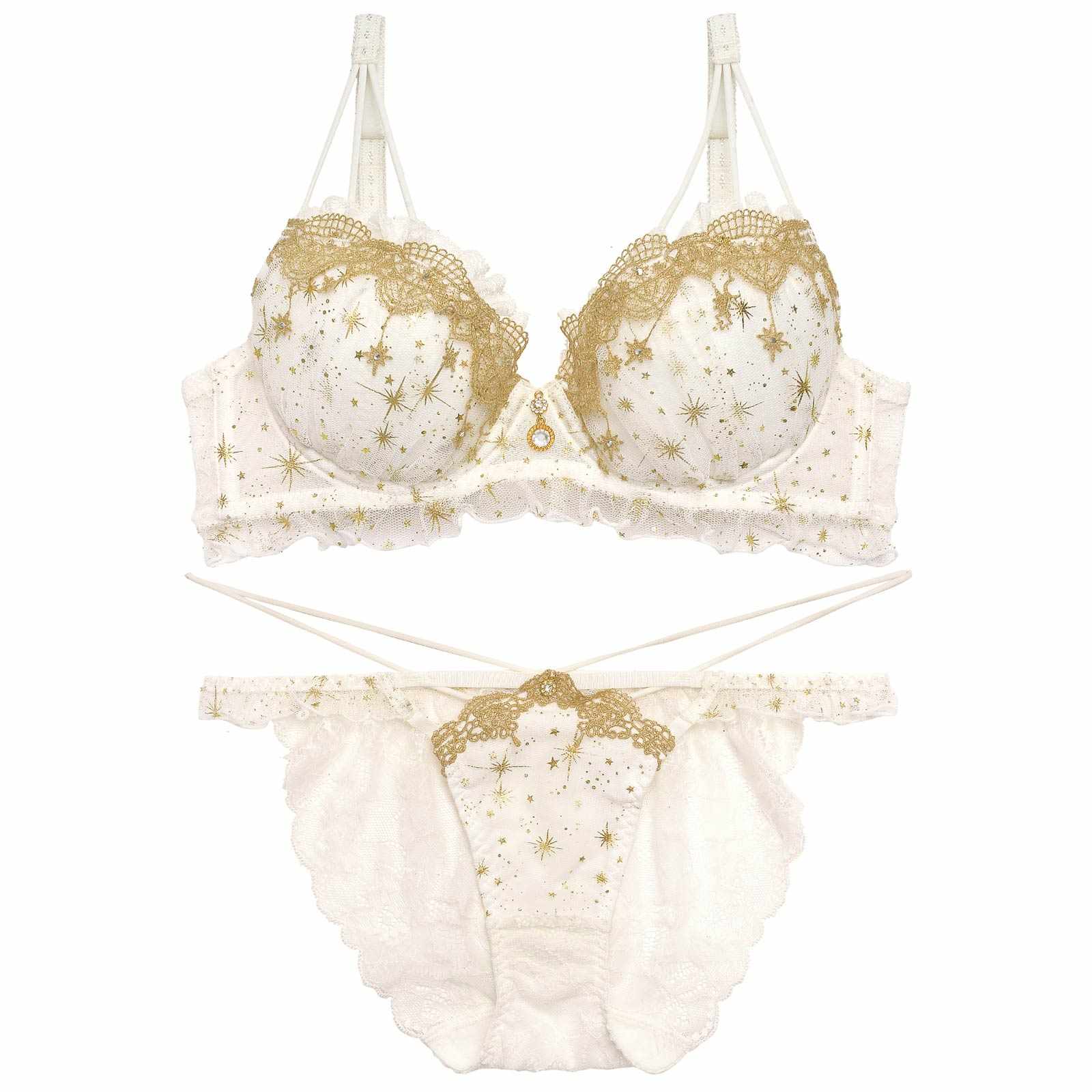 11/13新作!【明日花キララプロデュース/WhipBunny】Romantic Etoile Bra&Shorts/OffWhite ロマンティックエトワールブラ＆ショーツ/オフホワイト