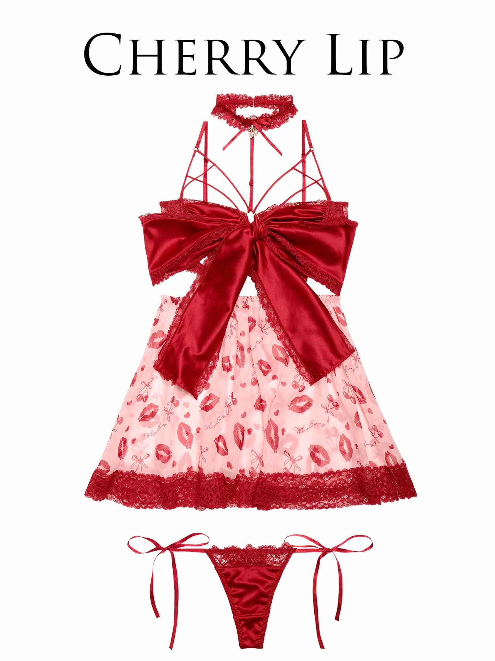 1/20新作!【明日花キララプロデュース/WhipBunny】Cherry Rouge Ribbon Babydoll / チェリールージュリボンベビードール