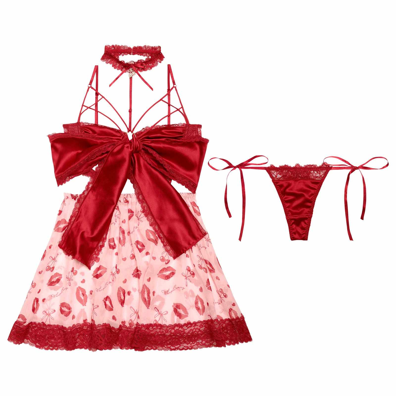 1/20新作!【明日花キララプロデュース/WhipBunny】Cherry Rouge Ribbon Babydoll / チェリールージュリボンベビードール