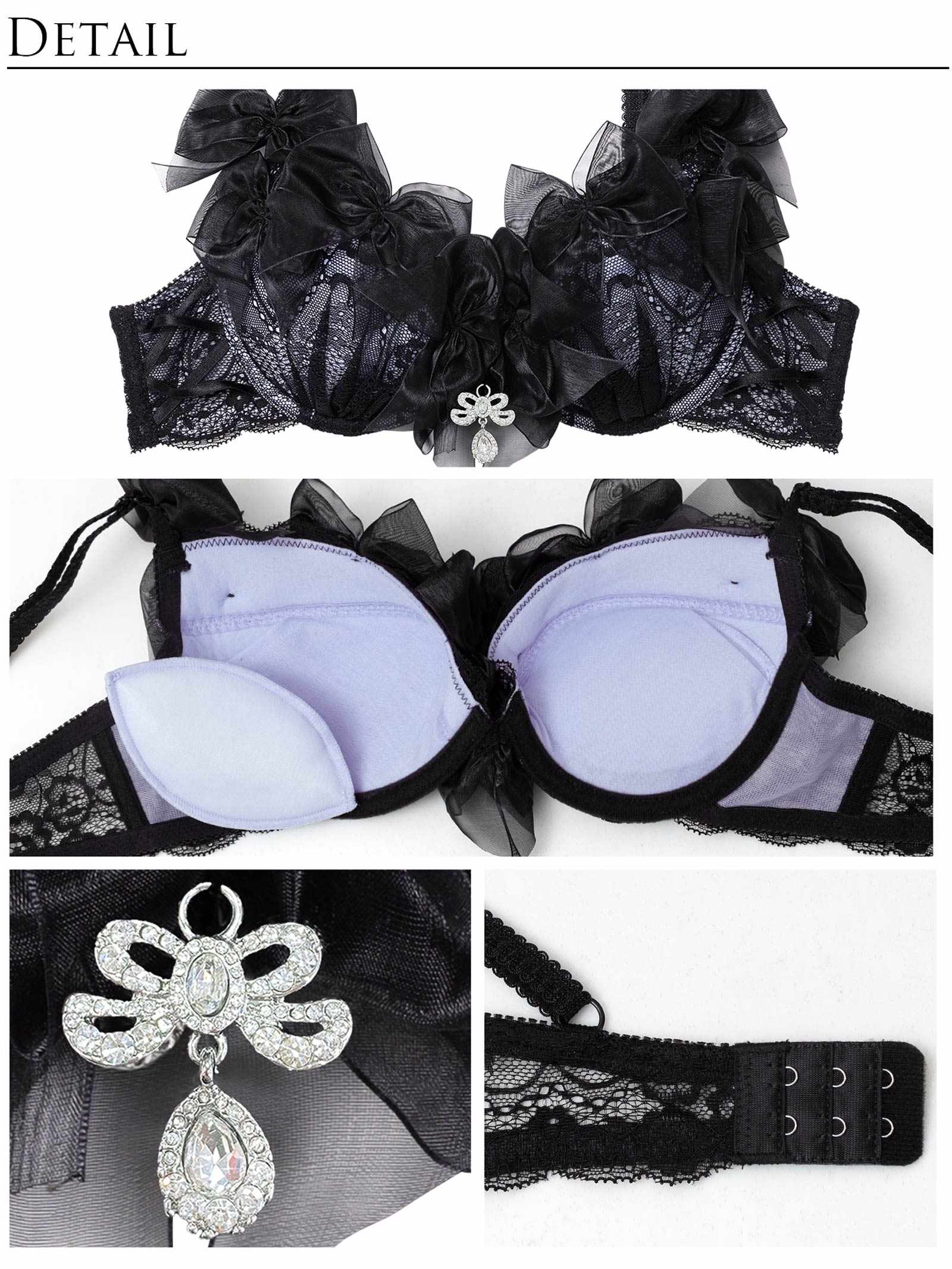 10/17新作!【明日花キララプロデュース/WhipBunny】Lovely Ribbon Ballerina Bra&Shorts / Black Swan ラブリーリボンバレリーナブラ＆ショーツ / ブラックスワン