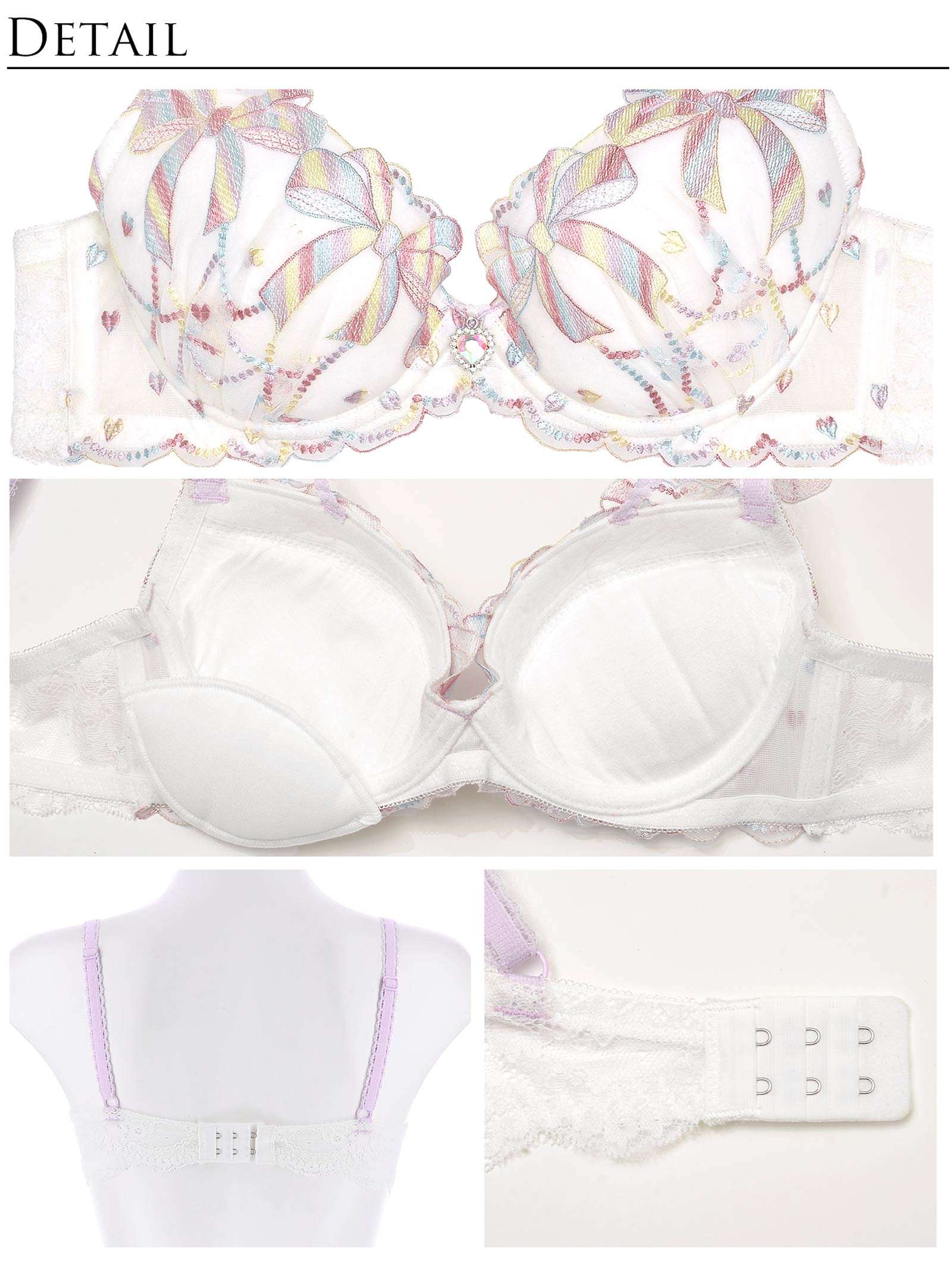 8/14新作!【明日花キララプロデュース/WhipBunny】Sweets Ribbon Candy Bra&Shorts/Cotton Candy スウィーツリボンキャンディブラ＆ショーツ/コットンキャンディ