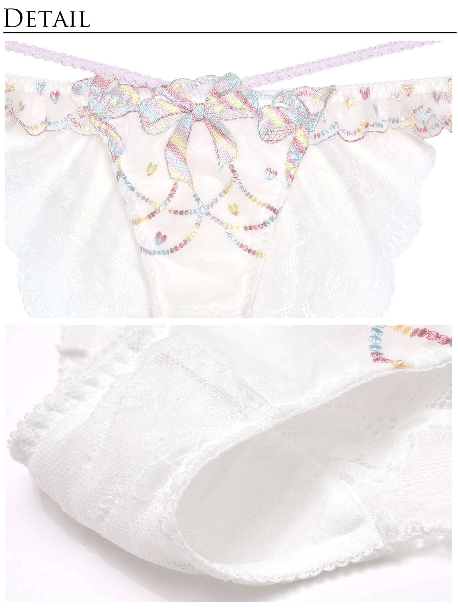 8/14新作!【明日花キララプロデュース/WhipBunny】Sweets Ribbon Candy Bra&Shorts/Cotton Candy スウィーツリボンキャンディブラ＆ショーツ/コットンキャンディ