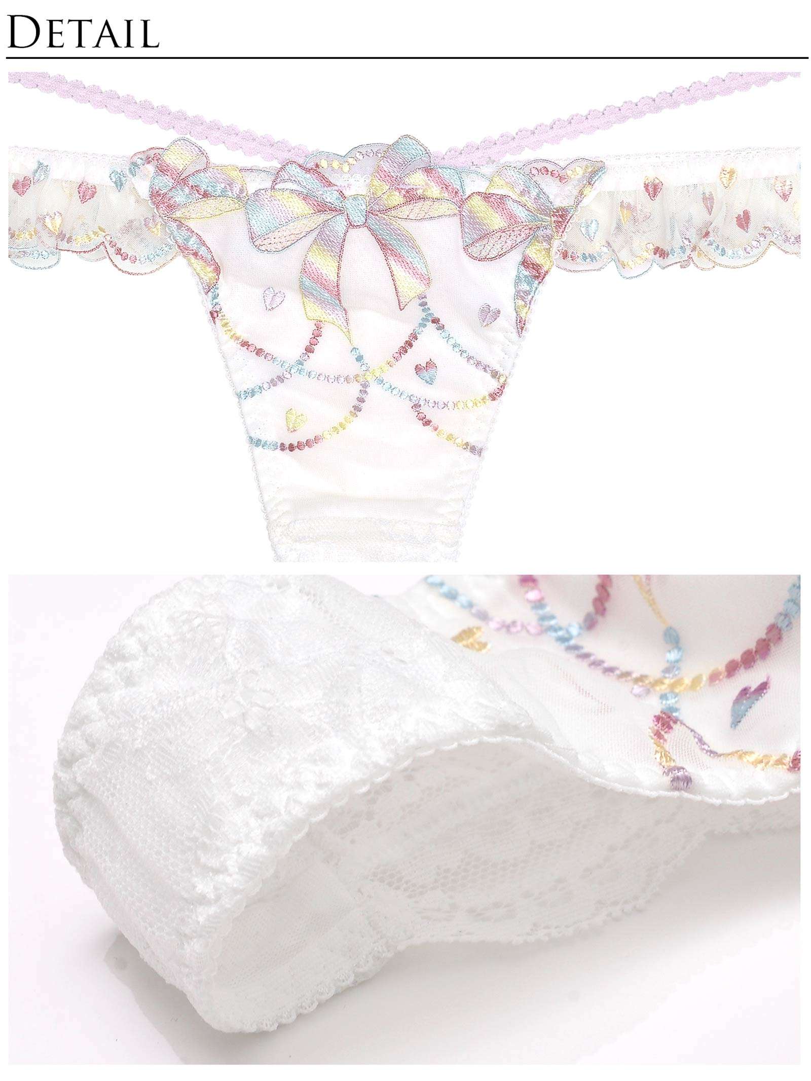 8/14新作!【明日花キララプロデュース/WhipBunny】Sweets Ribbon Candy Bra&T-back/Cotton Candy スウィーツリボンキャンディブラ＆Tバック/コットンキャンディ