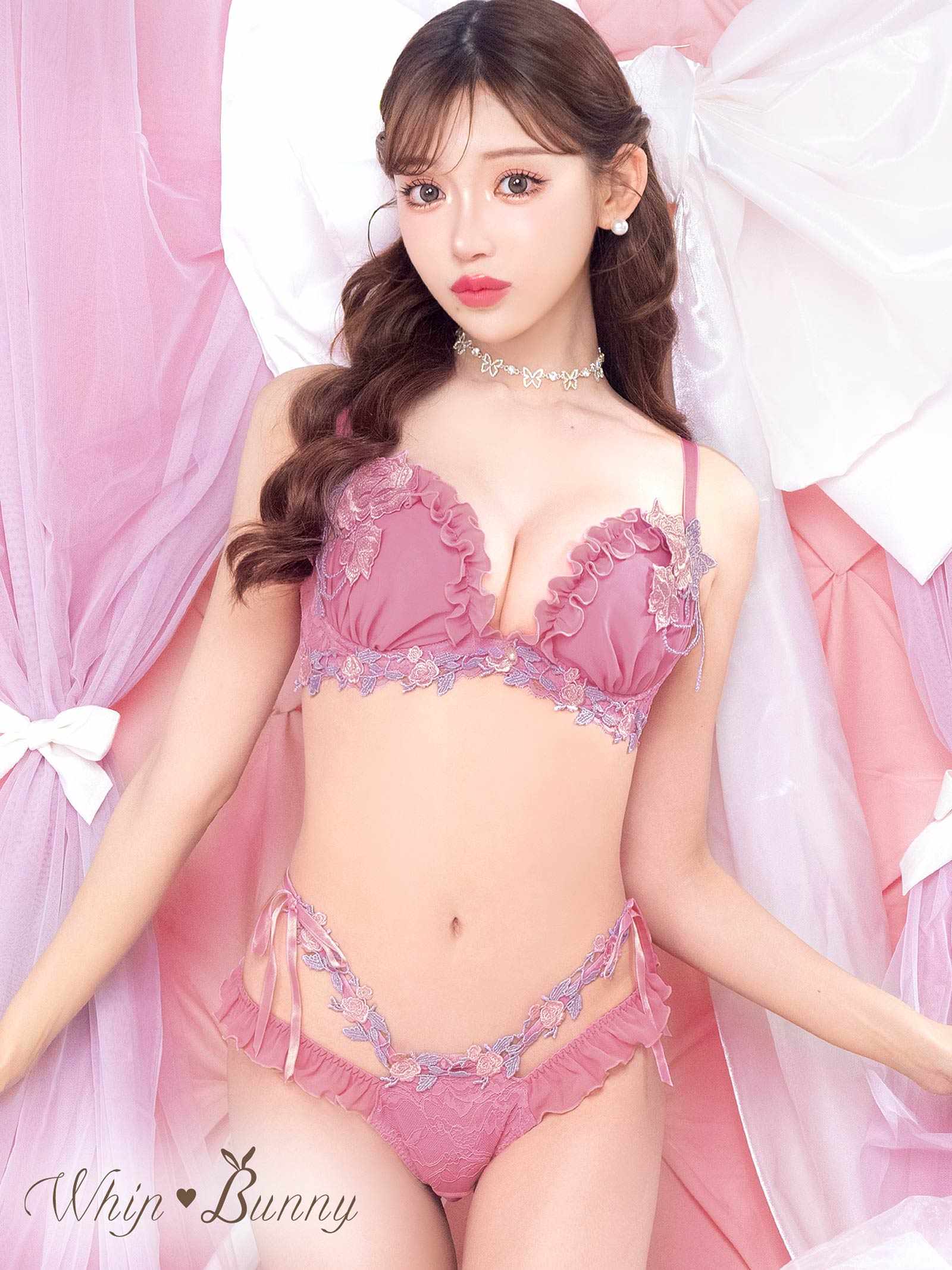 11/4新作!【明日花キララプロデュース/WhipBunny】Romantic Rose Garden Bra&T-back/RoseBordeaux ロマンティックローズガーデンブラ＆Tバック/ローズボルドー