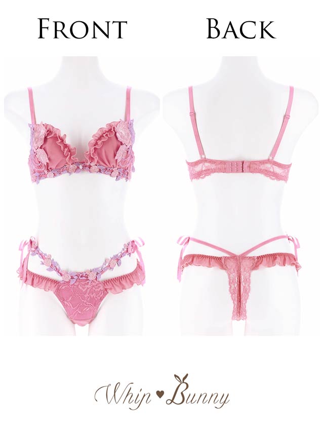 12/17再販!【明日花キララプロデュース/WhipBunny】Romantic Rose Garden Bra&T-back/RoseBordeaux ロマンティックローズガーデンブラ＆Tバック/ローズボルドー