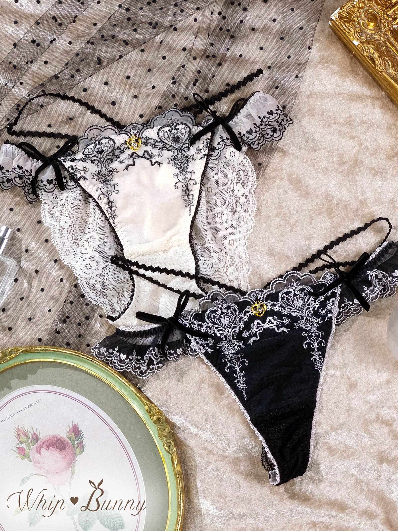 8/18新作!【明日花キララプロデュース/WhipBunny】Antique Ribbon Heart Shorts / アンティークリボンハートショーツ