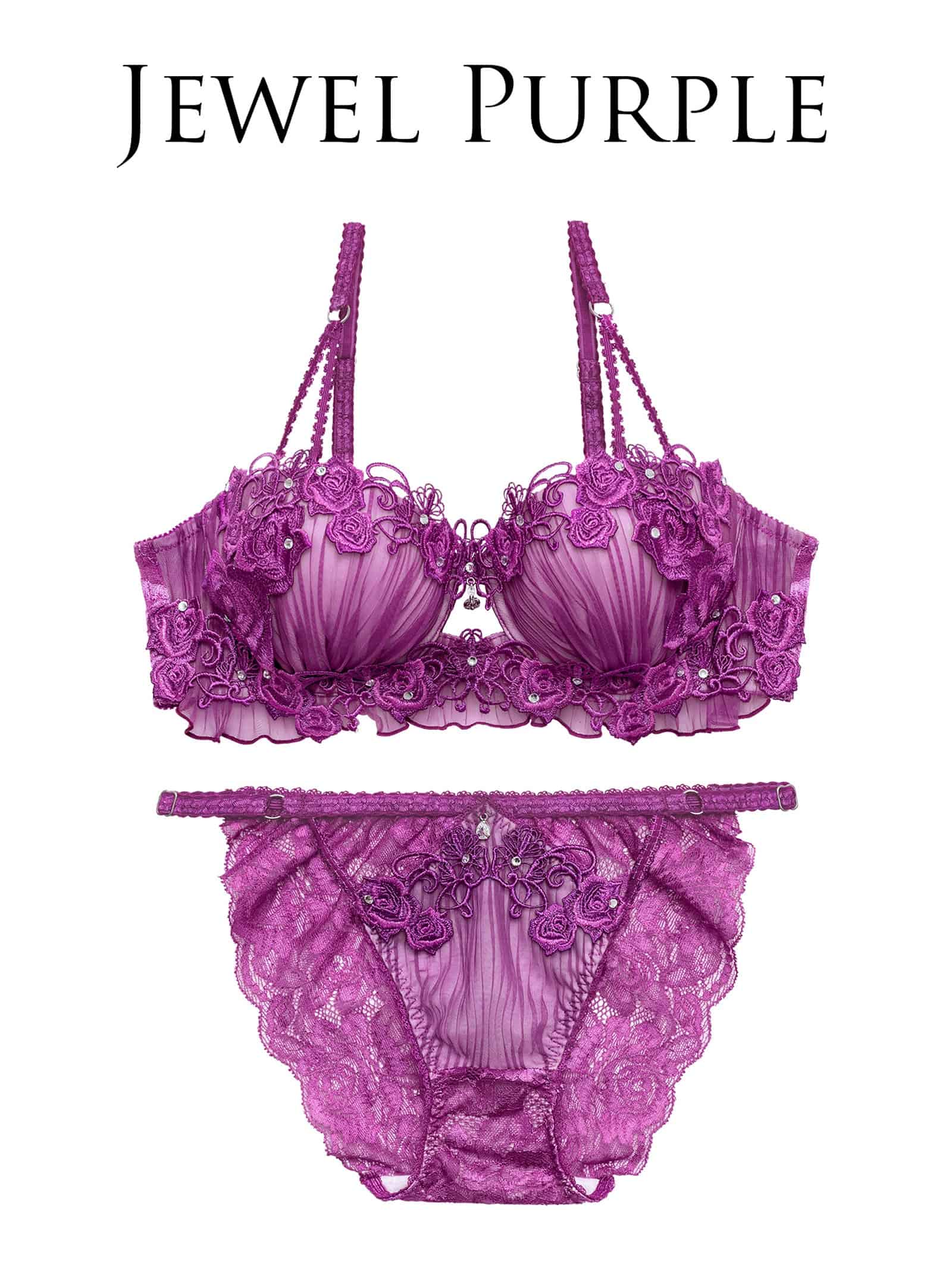 7/17新作!【明日花キララプロデュース/WhipBunny】Sheer Pleats Rose Bra&Shorts / シアープリーツローズブラ＆ショーツ