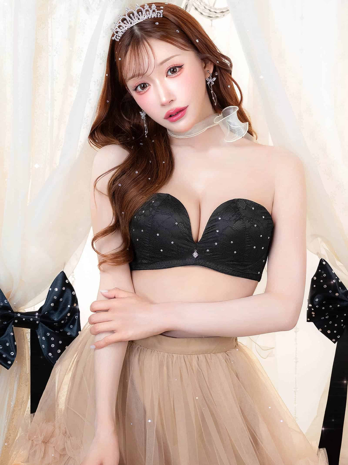 10/2新作!【明日花キララプロデュース/WhipBunny】Crystal Lacy Tube Bra / クリスタルレーシィチューブブラ