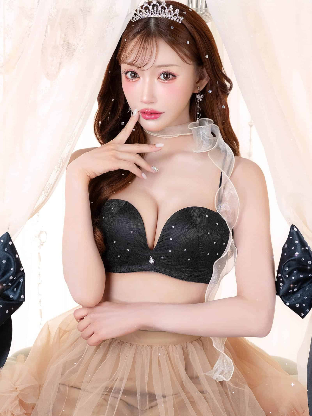 10/2新作!【明日花キララプロデュース/WhipBunny】Crystal Lacy Tube Bra / クリスタルレーシィチューブブラ