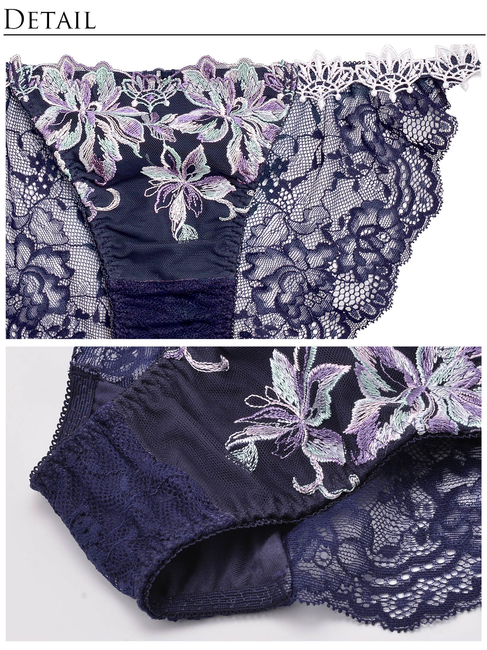 【明日花キララプロデュース/WhipBunny】Mermaid Shell Flower Bra&Shorts/Navy マーメイドシェルフラワーブラ&ショーツ/ネイビー