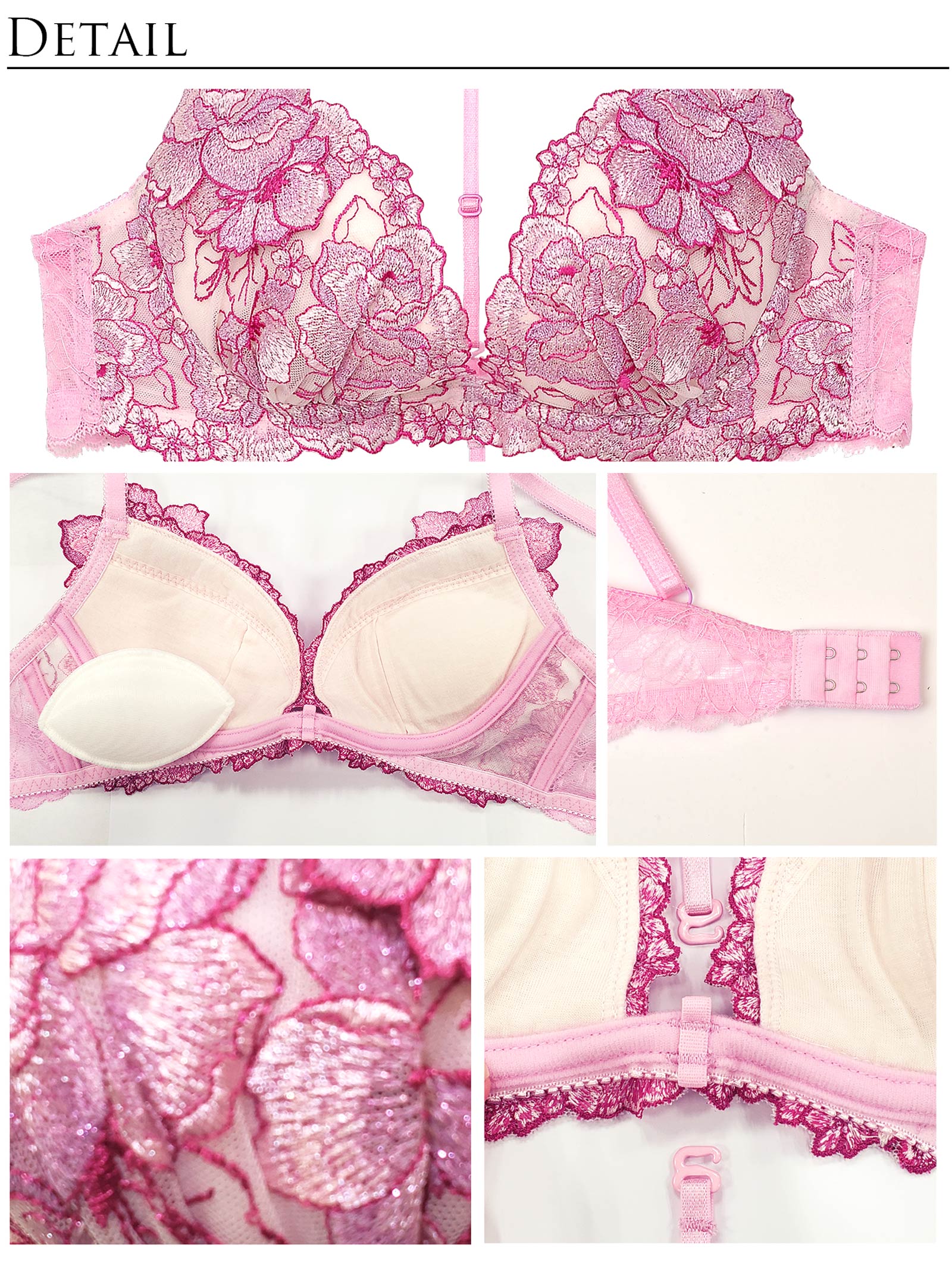 9/18新作!【明日花キララプロデュース/WhipBunny】Venus Shine Flower Choker Bra&Shorts/Pink ヴィーナスシャインフラワーブラ＆ショーツ/ピンク