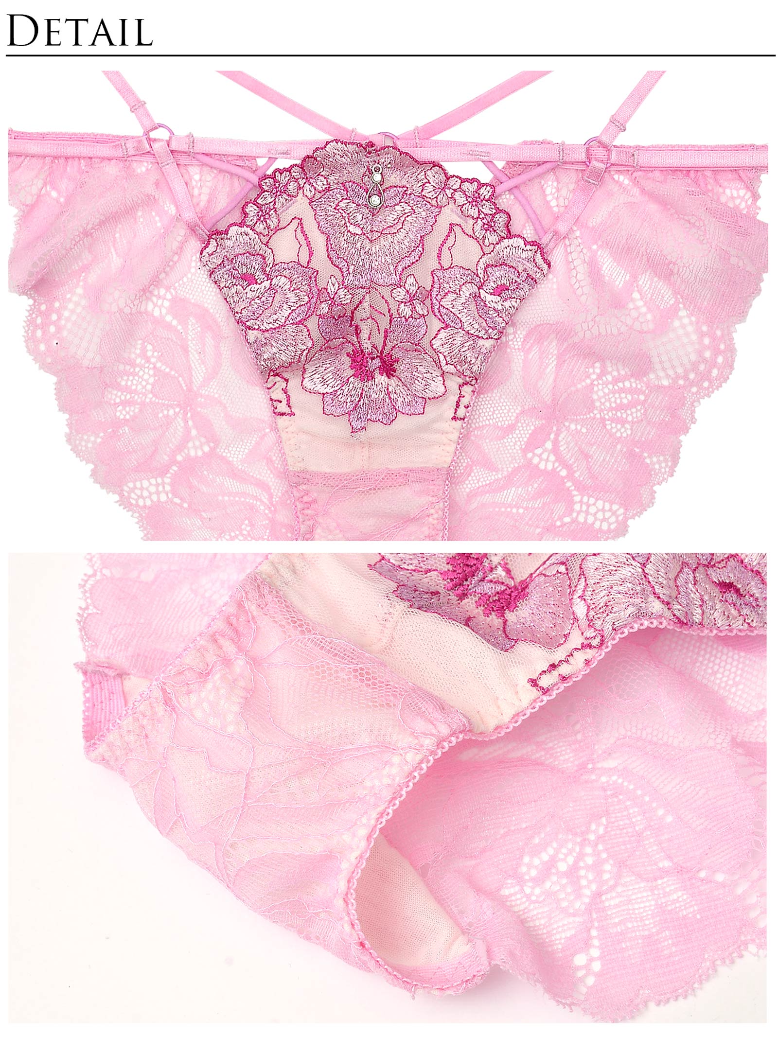 9/18新作!【明日花キララプロデュース/WhipBunny】Venus Shine Flower Choker Bra&Shorts/Pink ヴィーナスシャインフラワーブラ＆ショーツ/ピンク