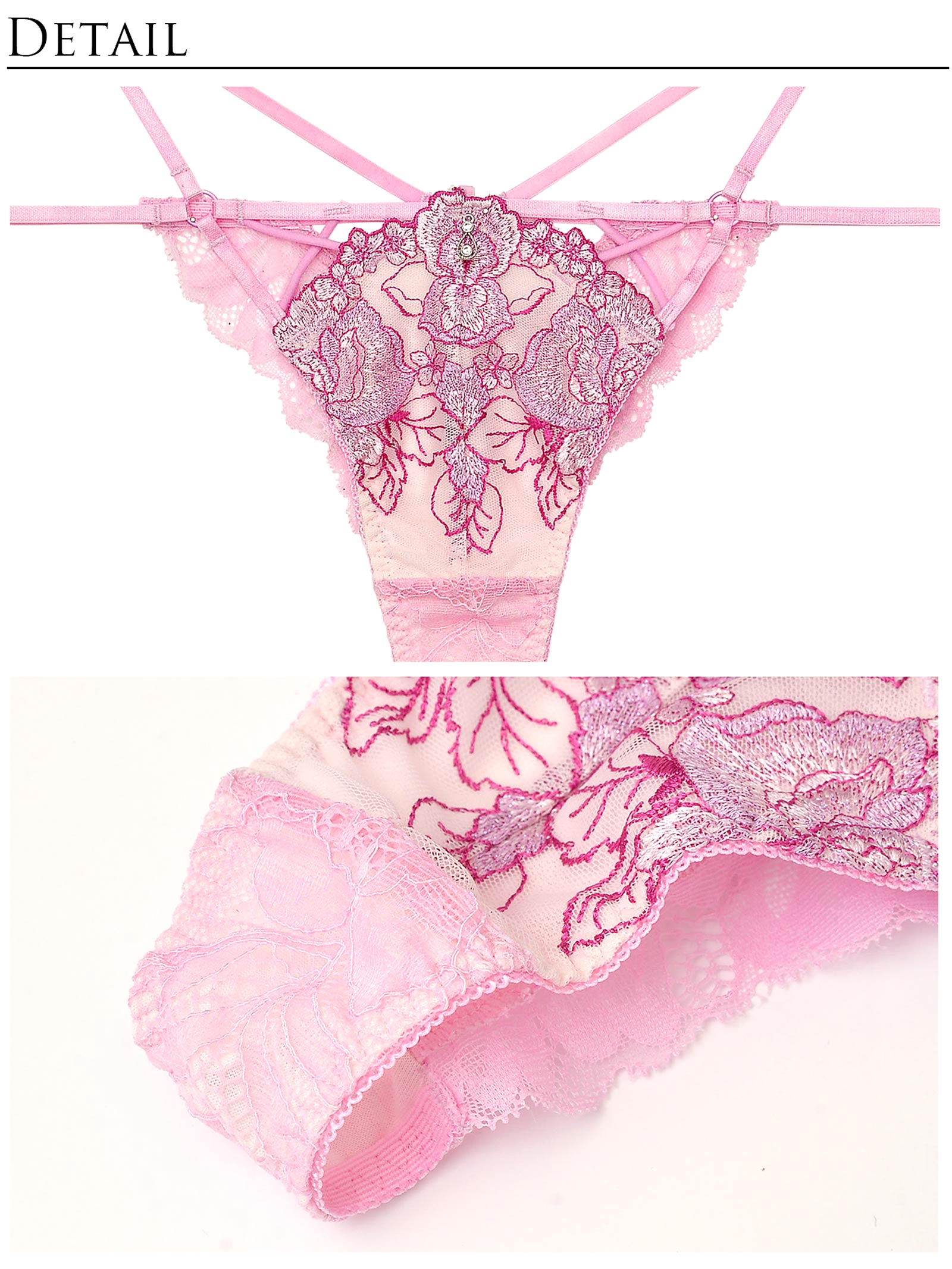 9/18新作!【明日花キララプロデュース/WhipBunny】Venus Shine Flower Choker Bra&T-back/Pink ヴィーナスシャインフラワーブラ＆Tバック/ピンク