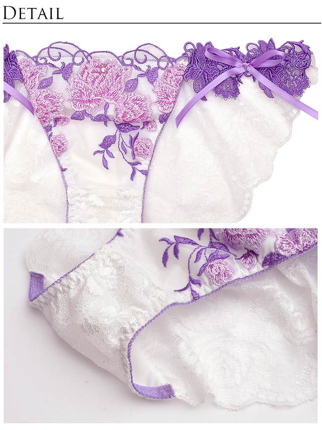 【明日花キララプロデュース/WhipBunny】Gorgeous Shine Rose Choker Bra&Shorts / Purple ゴージャスシャインローズチョーカーブラ＆ショーツ / パープル