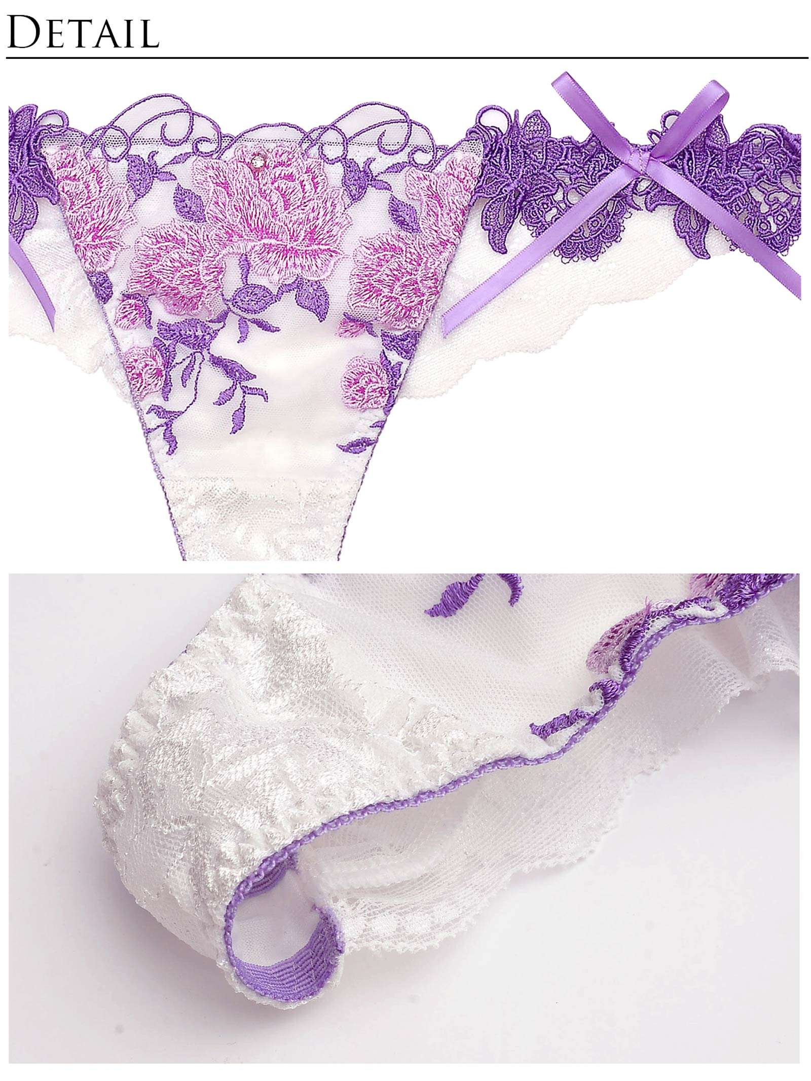 9/30新作!【明日花キララプロデュース/WhipBunny】Gorgeous Shine Rose Choker Bra&T-back / Purple ゴージャスシャインローズチョーカーブラ＆Tバック / パープル