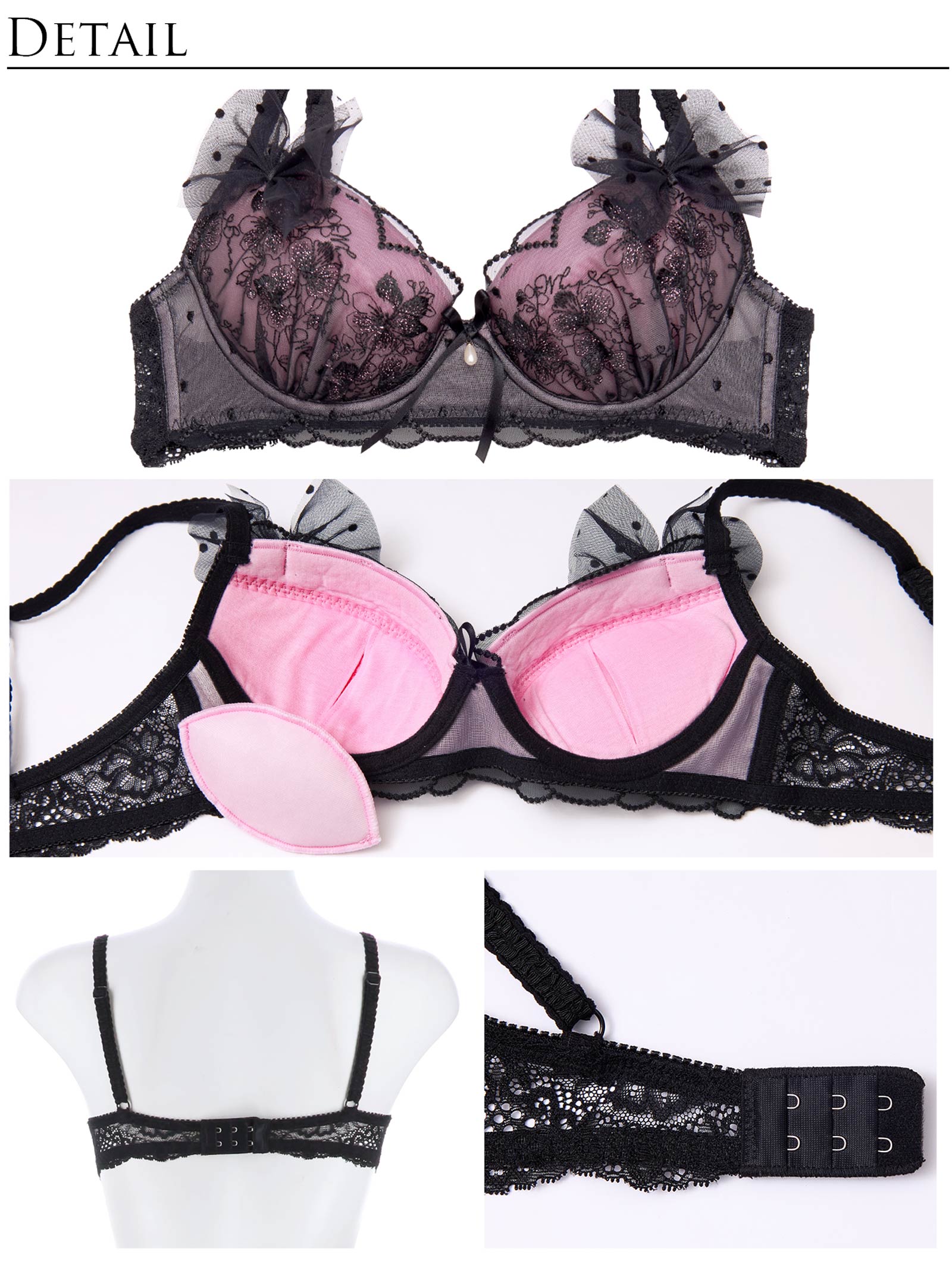 12/20新作!【明日花キララプロデュース/WhipBunny】Floral Dot Scallop Bra&T-back フローラルドットスカラップブラ＆Tバック