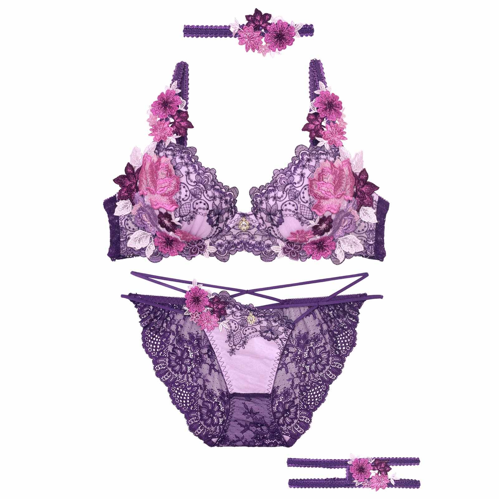 10/3再販!【明日花キララプロデュース/WhipBunny】Dressy Flower Lady Bra&Shorts / ドレッシーフラワーレディブラ＆ショーツ