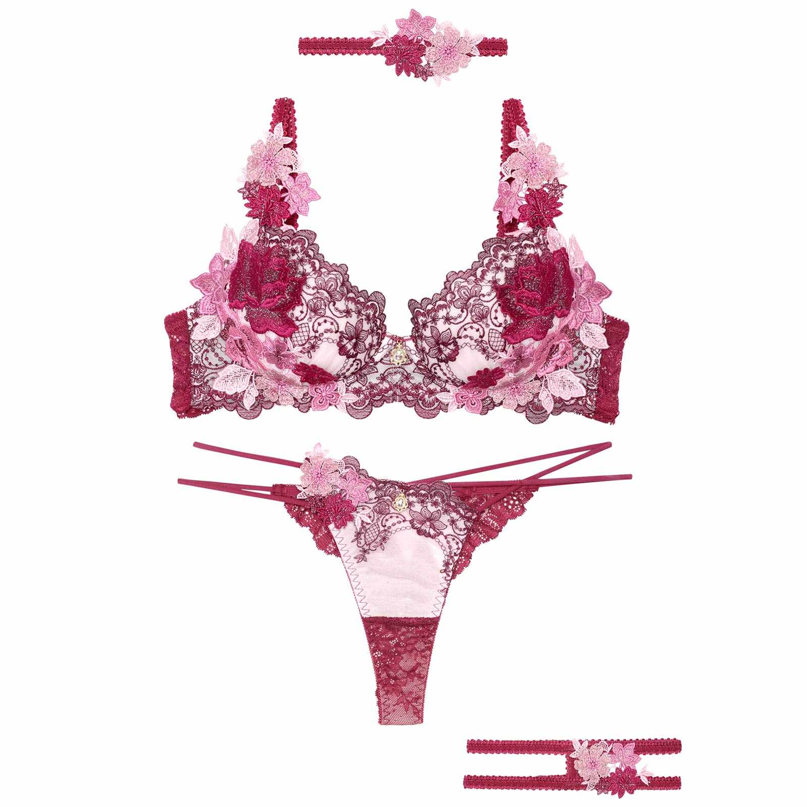 10/3再販!【明日花キララプロデュース/WhipBunny】Dressy Flower Lady Bra&T-back / ドレッシーフラワーレディブラ＆Tバック