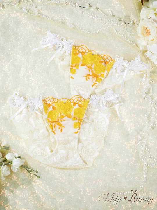 【明日花キララプロデュース/WhipBunny】Gorgeous Shine Rose Shorts/Yellow ゴージャスシャインローズショーツ /イエロー