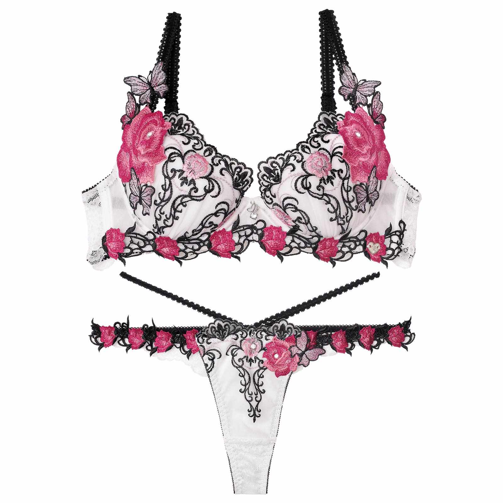 10/3新作!【明日花キララプロデュース/WhipBunny】Gothic Butterfly Bloom Bra&T-back / ゴシックバタフライブルームブラ＆Tバック