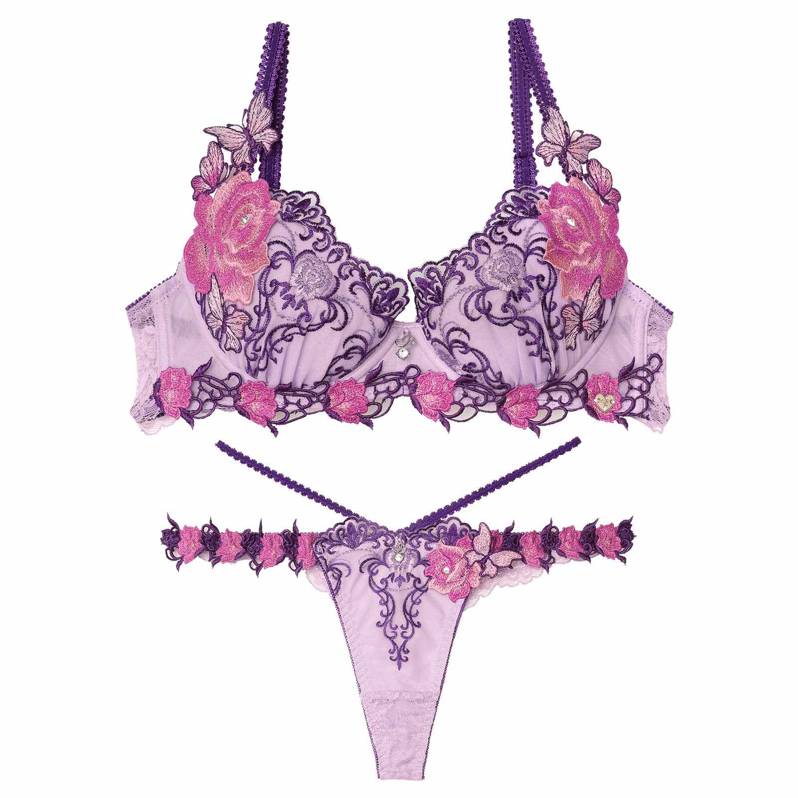 10/3新作!【明日花キララプロデュース/WhipBunny】Gothic Butterfly Bloom Bra&T-back / ゴシックバタフライブルームブラ＆Tバック