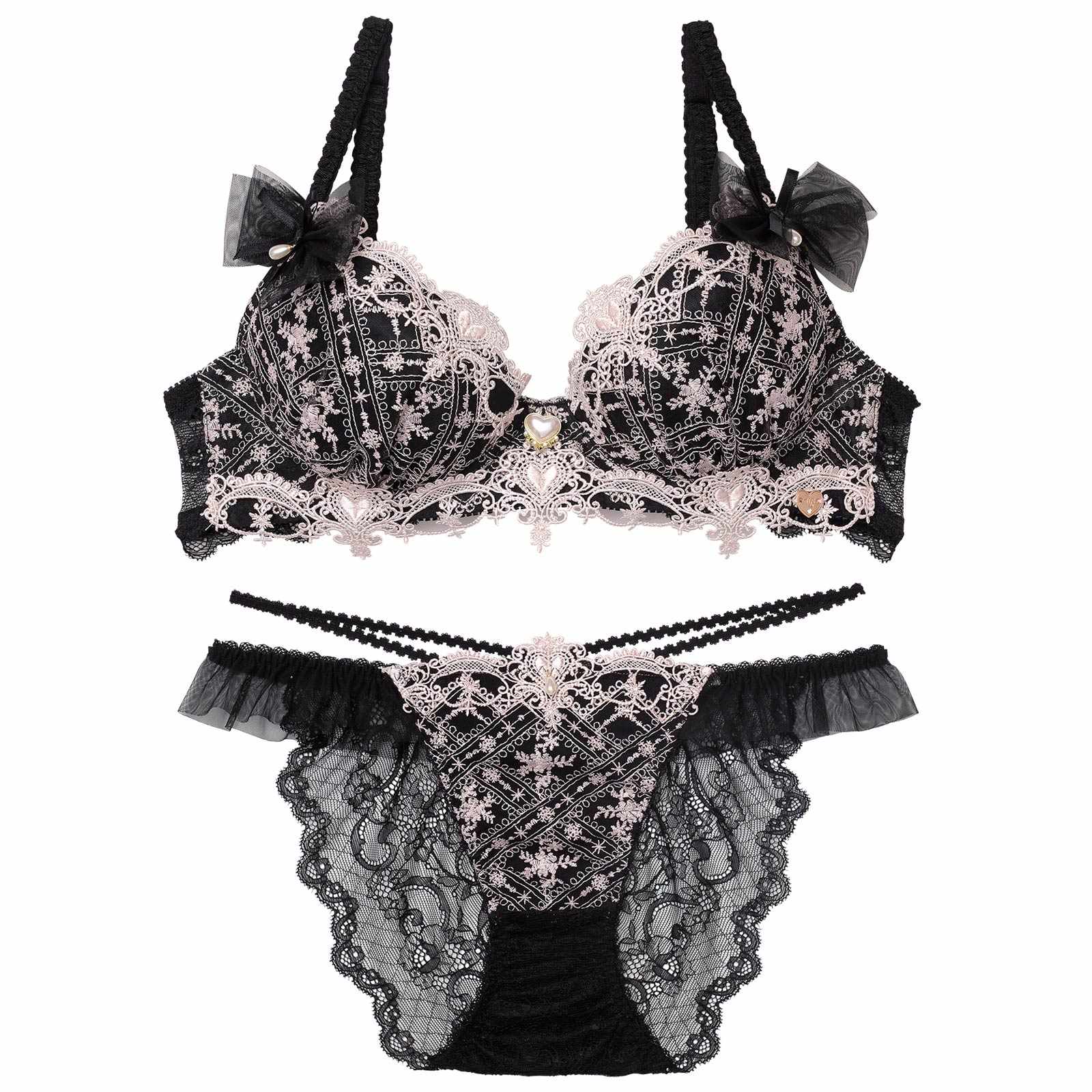 11/14新作!【明日花キララプロデュース/WhipBunny】Classical Shine Embroidery Bra&Shorts / クラシカルシャインエンブロイダリーブラ＆ショーツ